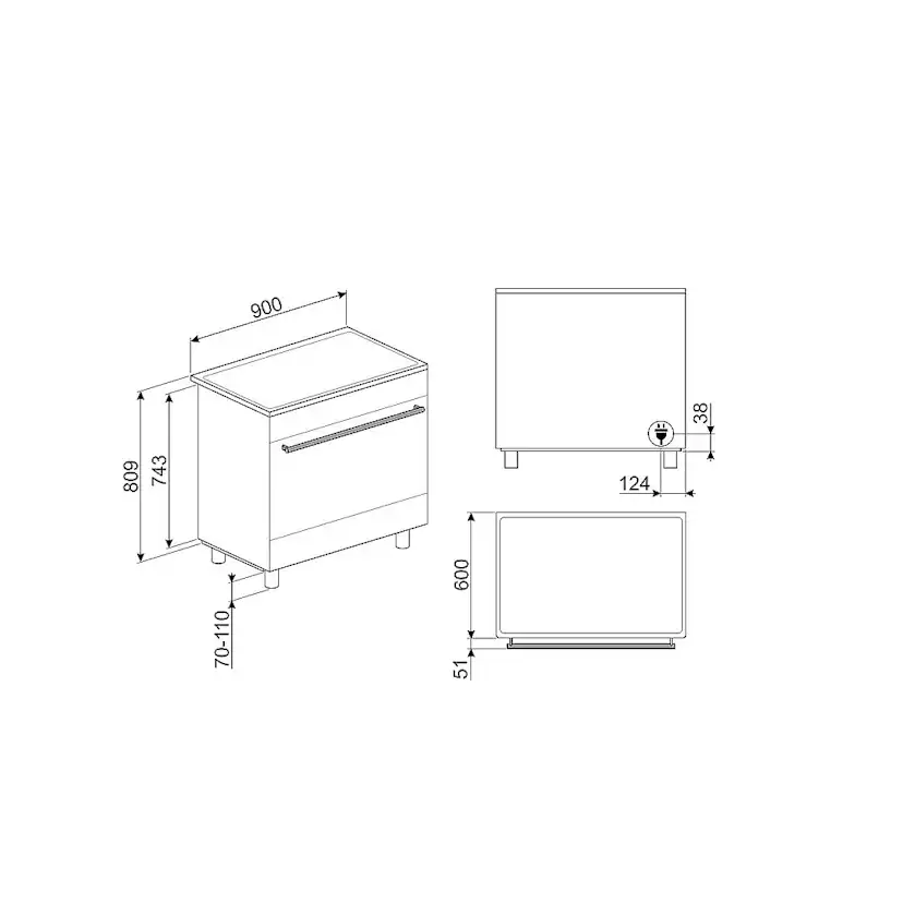Induktionsspis Smeg C9IMN2