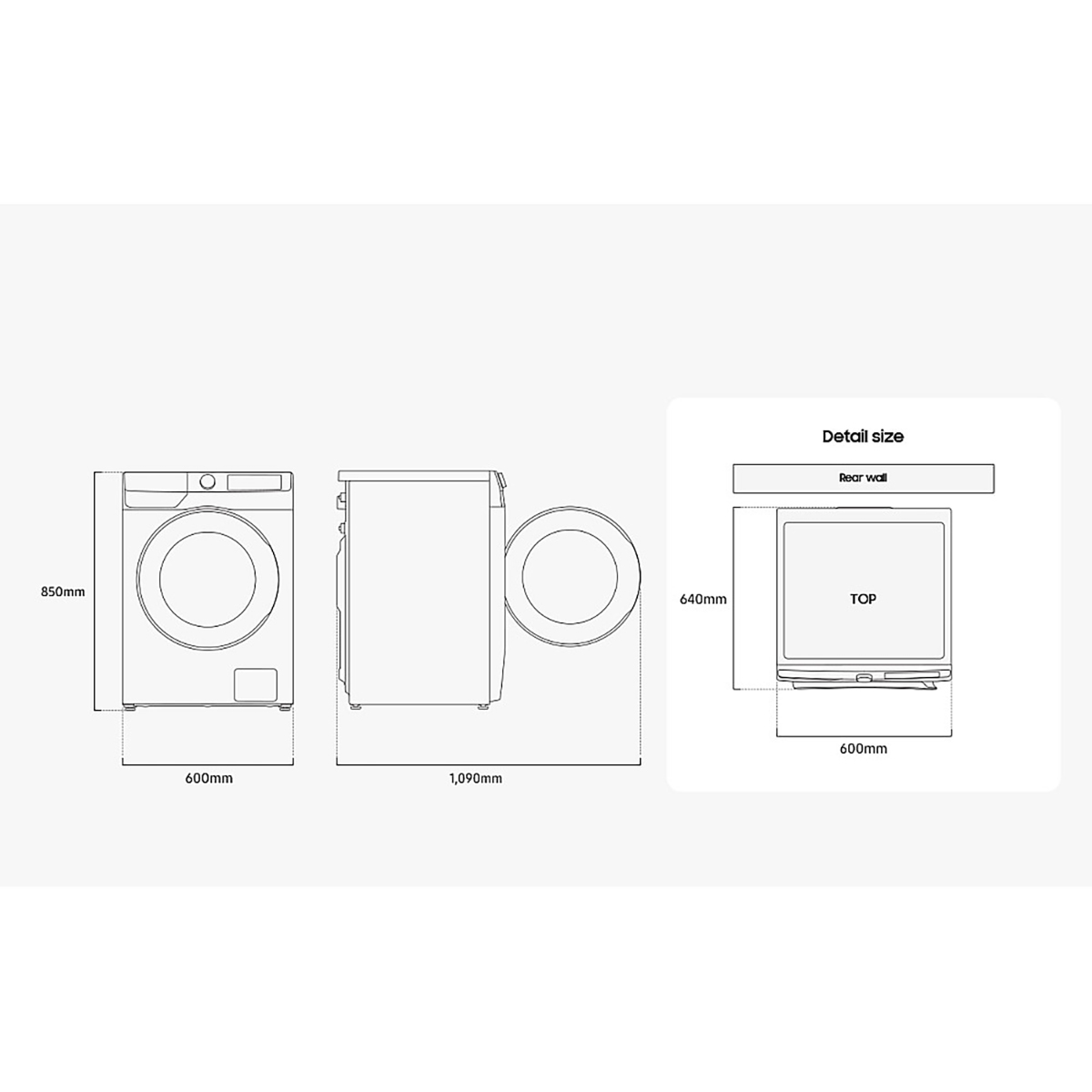 Tvättmaskin och Torktumlare Samsung WD11DG6B85BEU3 Vit