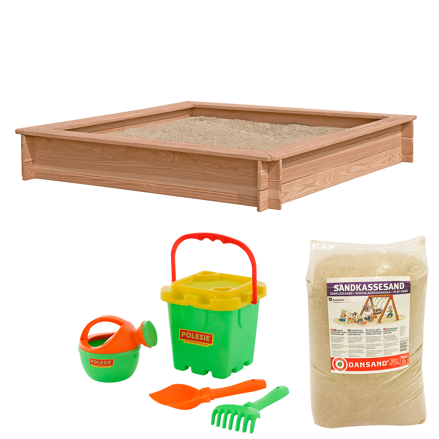 Sandlåda Nordic Play inkl Sand och Strandset
