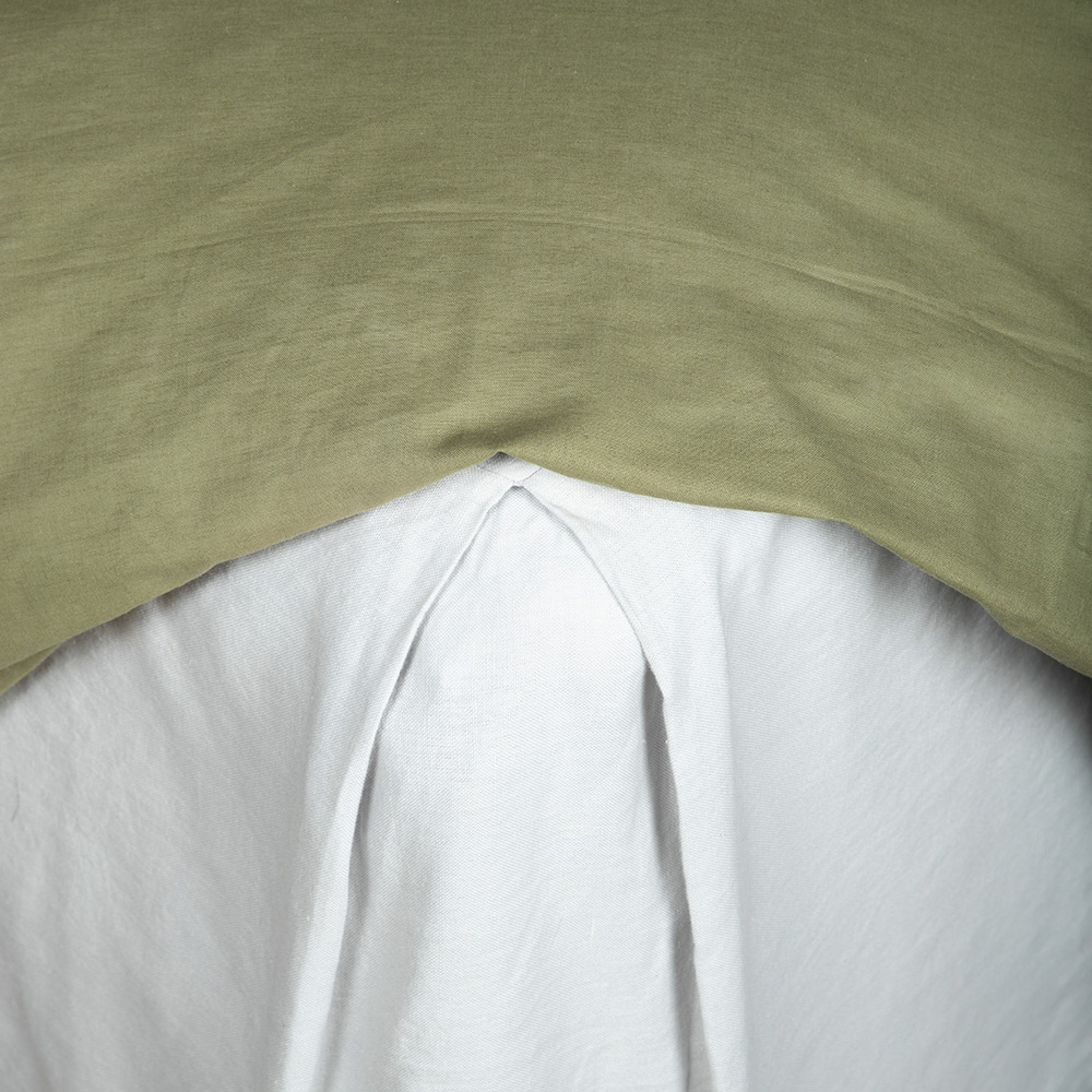 Jenna Bed Set Linen Cotton Green 240x220 cm Färg: Mörkgrön, Mått: 240x220 cm
