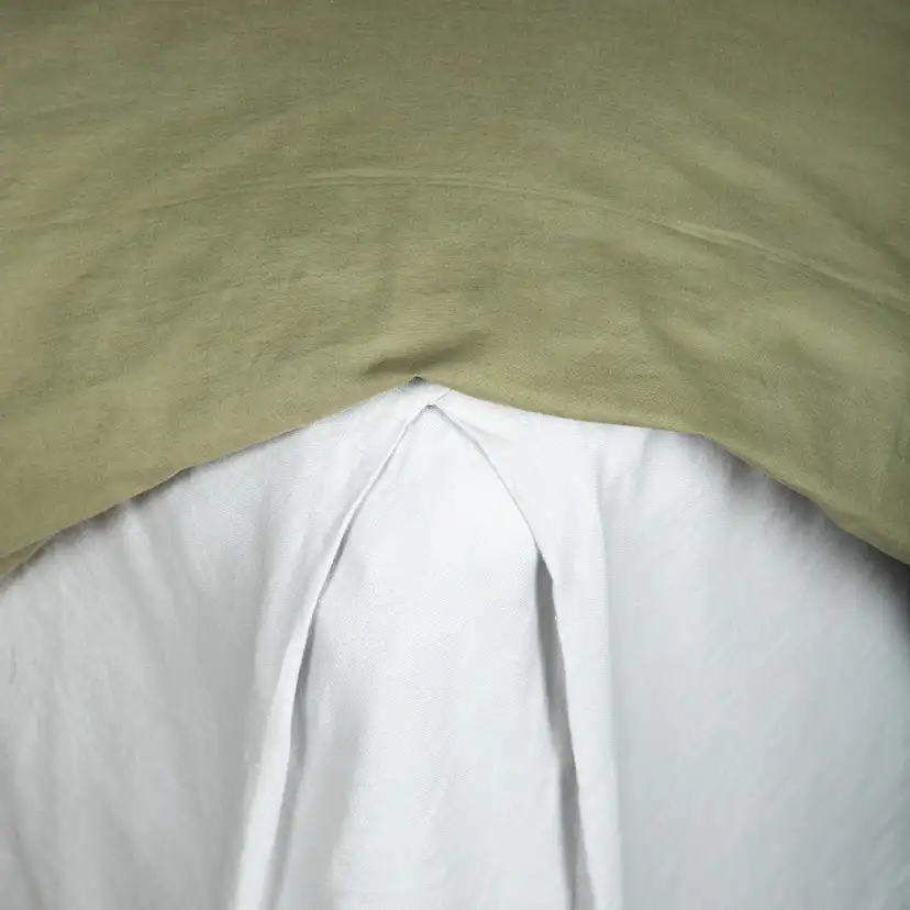 Jenna Bed Set Linen Cotton Green 240x220 cm Färg: Mörkgrön, Mått: 240x220 cm