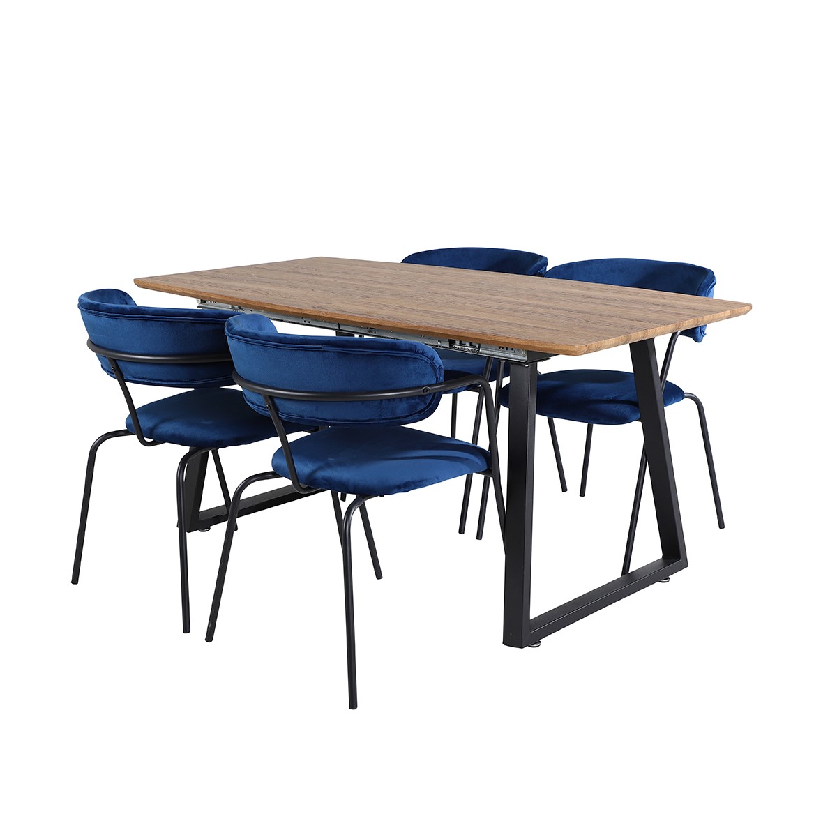 Matgrupp Venture Home Ina med 4 Aris Stolar Sammet