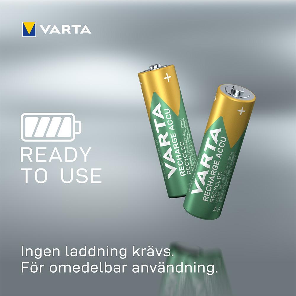 Batteri VARTA Laddningsbara Alkaliska AA 2100 mAh 4-Pack