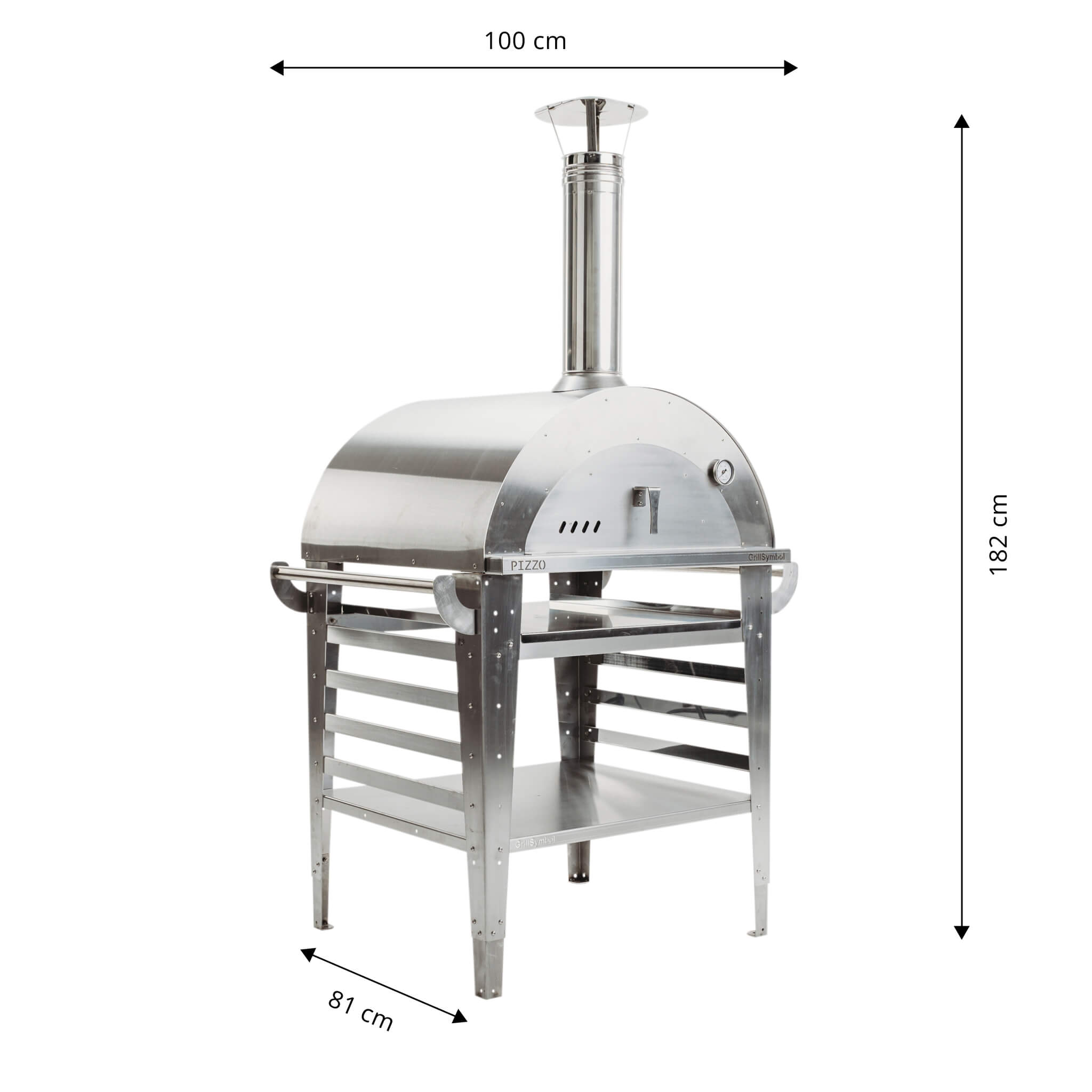 Pizzaugn GrillSymbol Pizzo med Pizzabord Inox