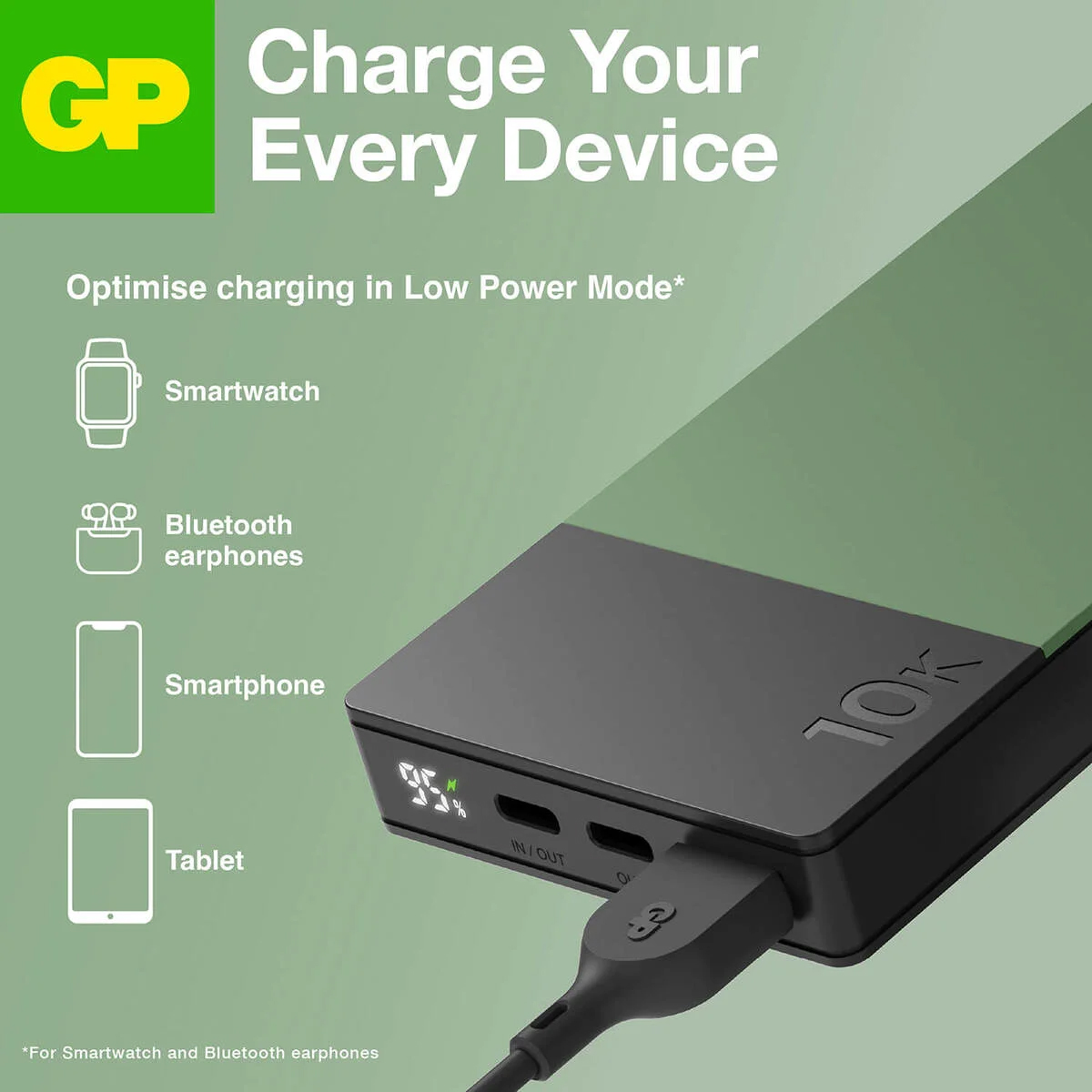 GP Powerbank M2+ 10000mAh Beige Färg: Beige