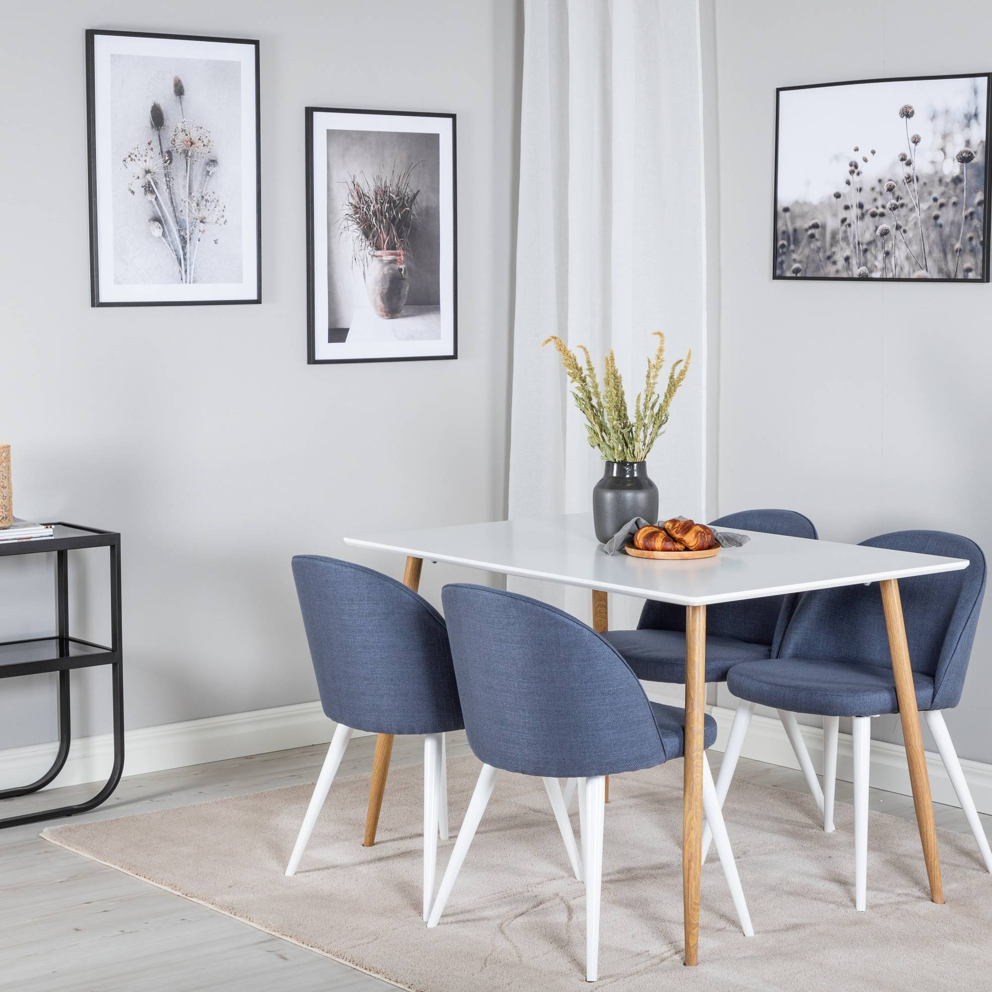 Matgrupp Basic Home Pontus Rektangulärt Matbord 120 cm med 4 Sedavi Matstol