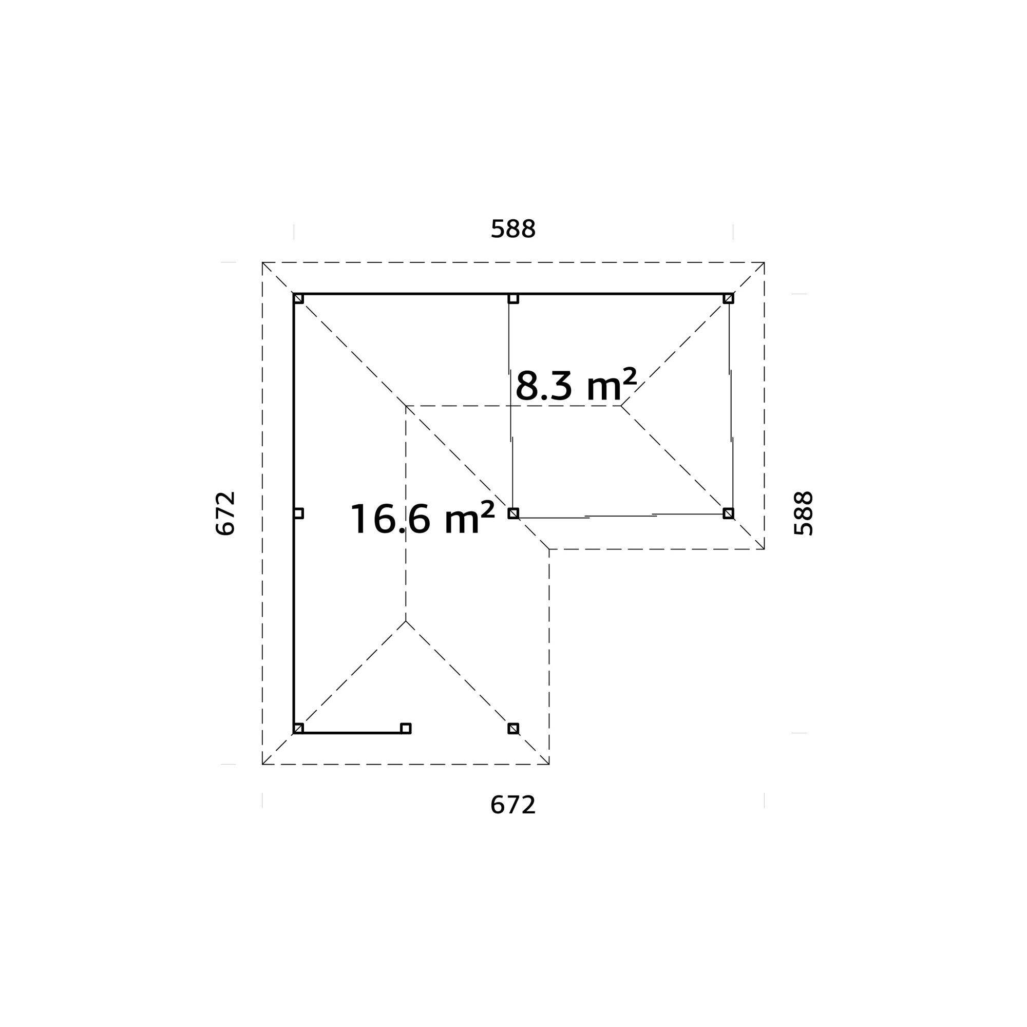 Uterum Palmako Bianca 24,9 m2 Set 510 Slide Plus