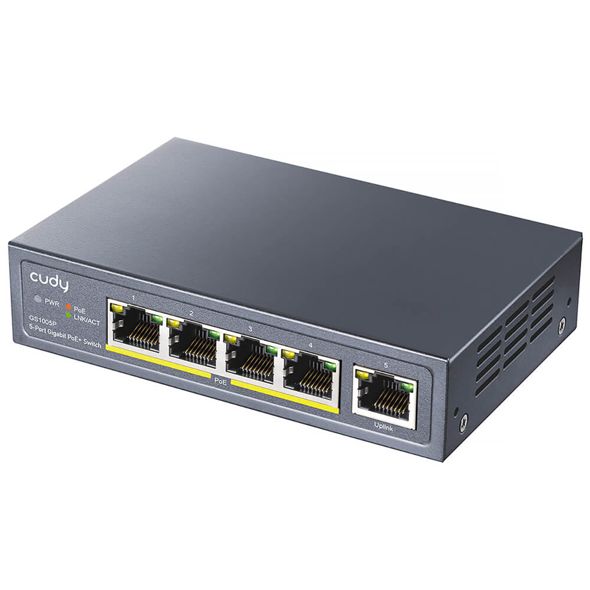 Gigabit PoE+ Switch CUDY GS1005P 5-Port Datortillbehör