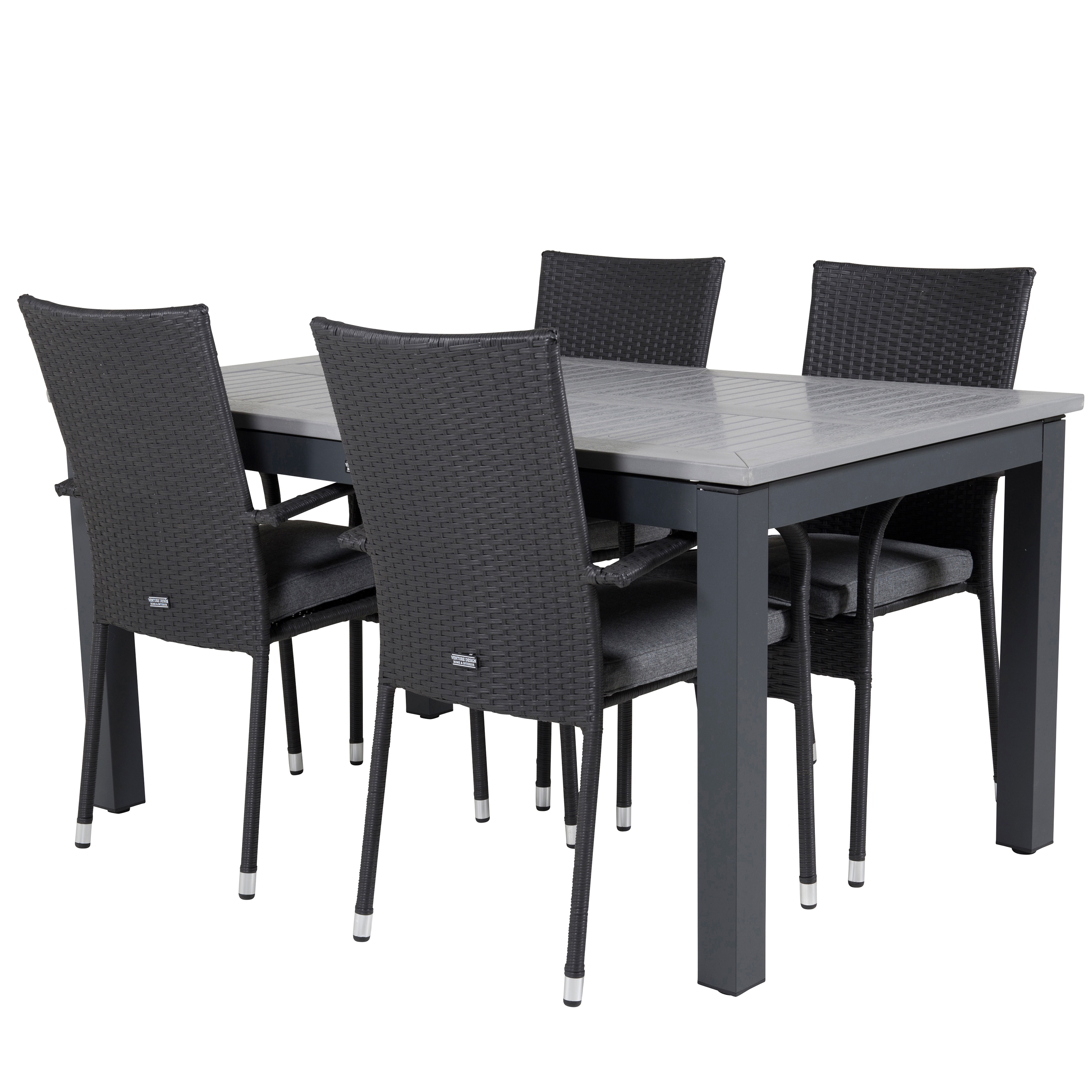 Matgrupp Venture Home Aleyna 152/210 med 4 Asta Stolar
