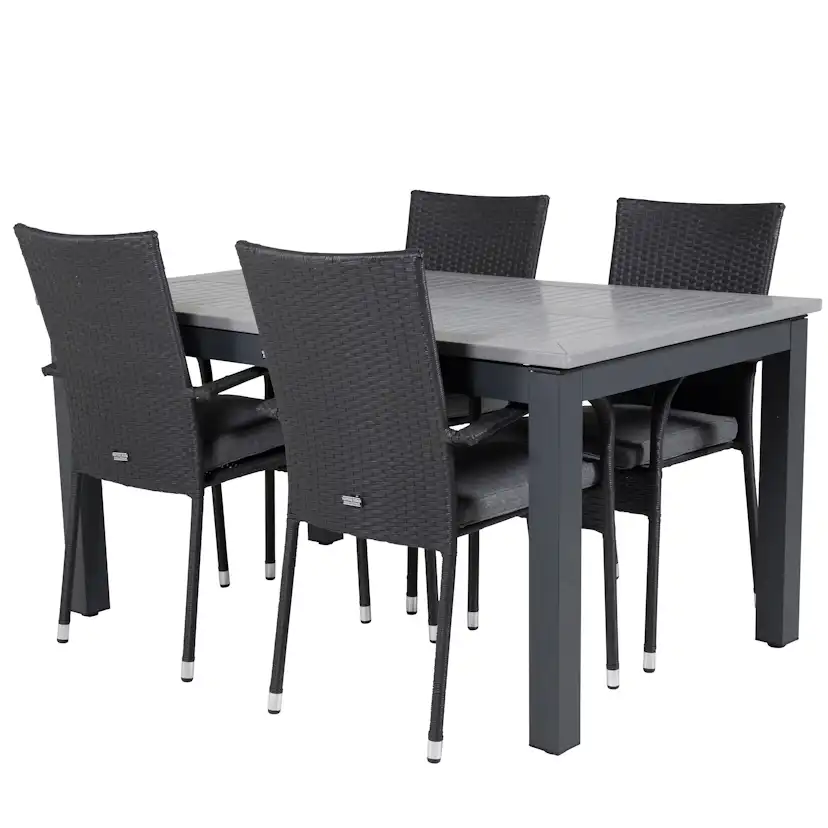 Matgrupp Venture Home Aleyna 152/210 med 4 Asta Stolar