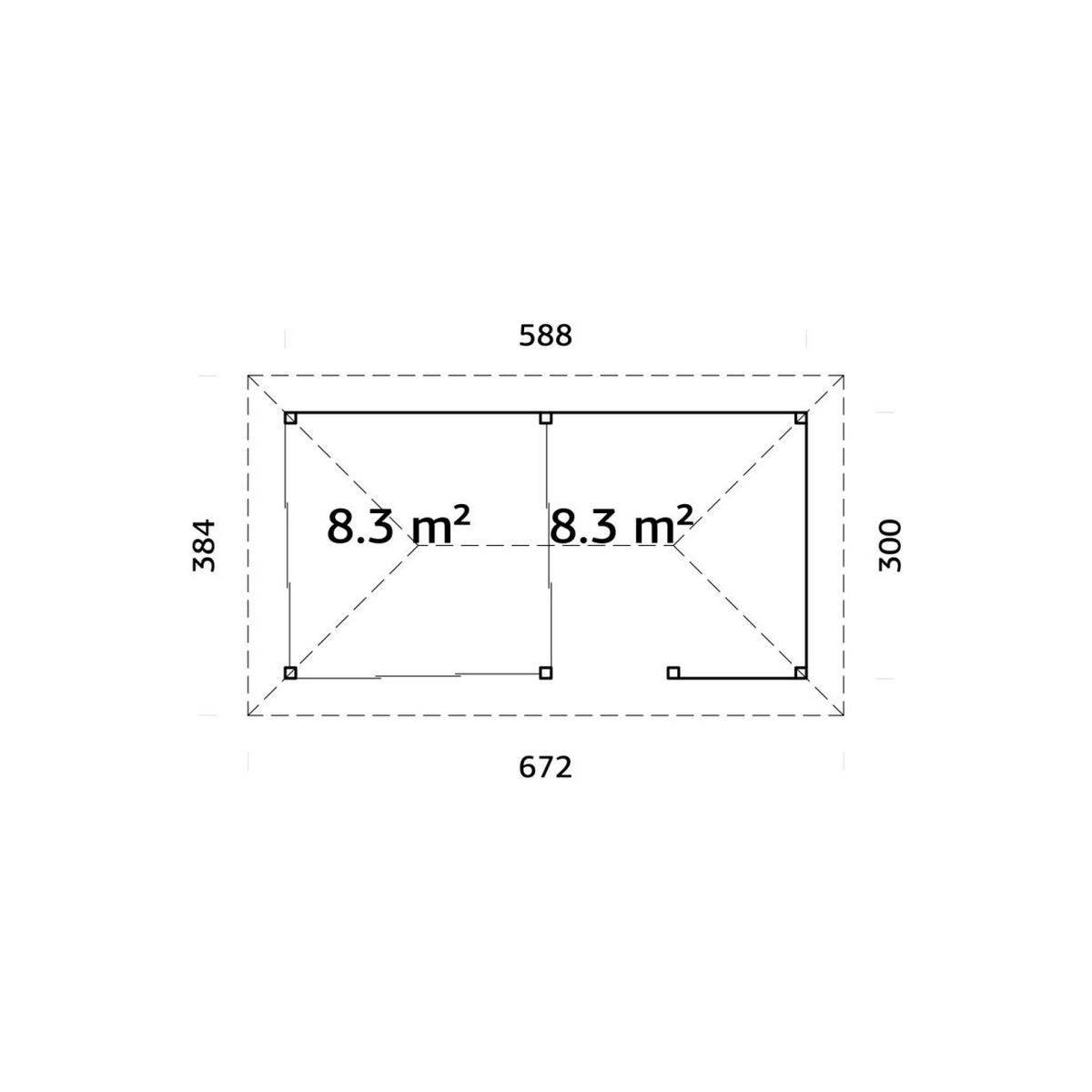 Uterum Palmako Bianca 16,6 m2 Set 208 Slide