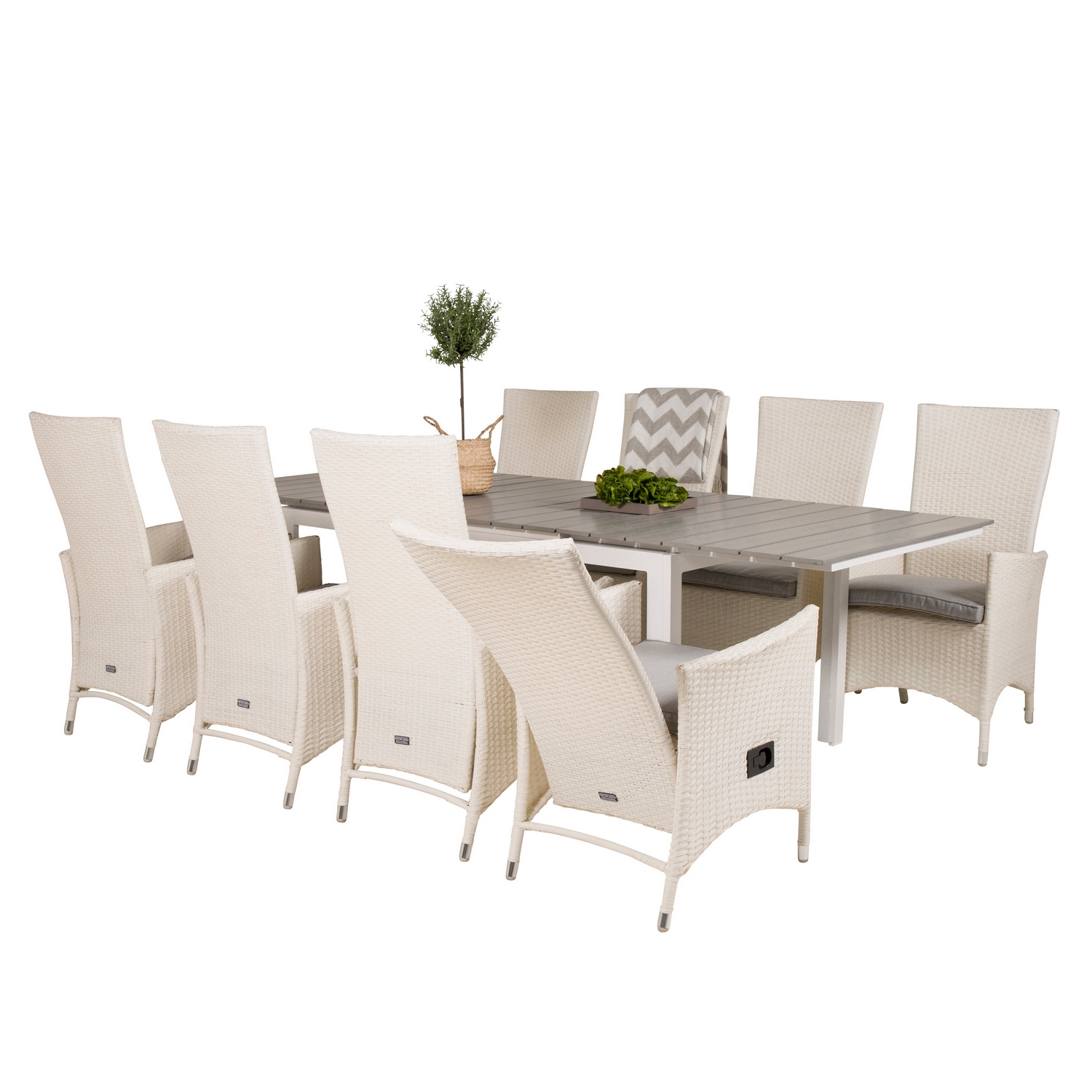 Matgrupp Venture Home Lova 160/240 med 8 Pishi Stolar