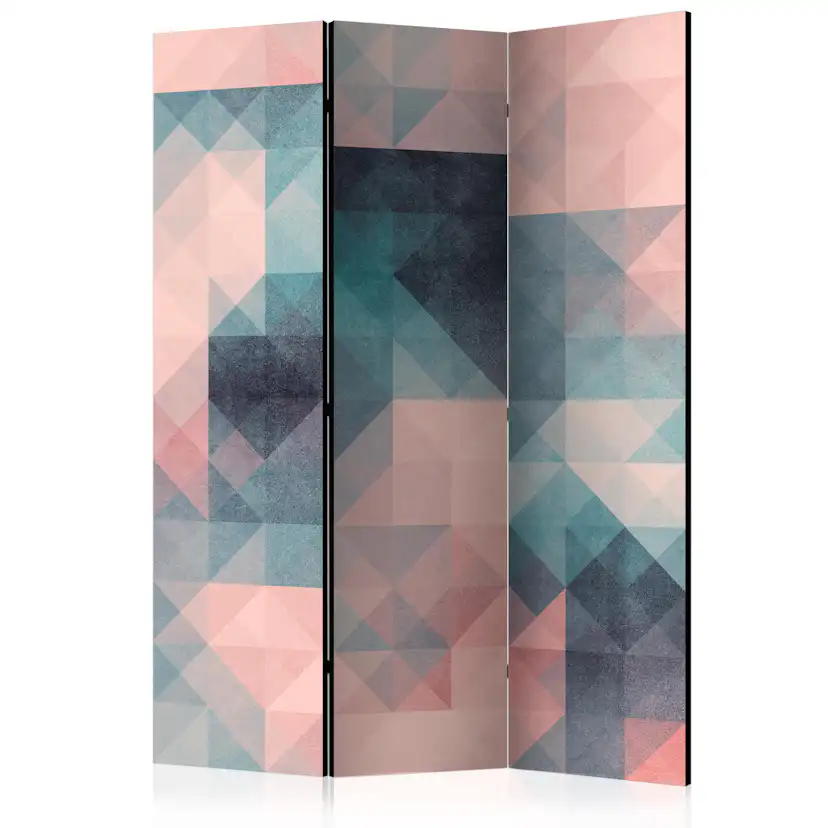 Rumsavdelare Skärmvägg Arkiio Pixels Green And Pink 135x172 cm