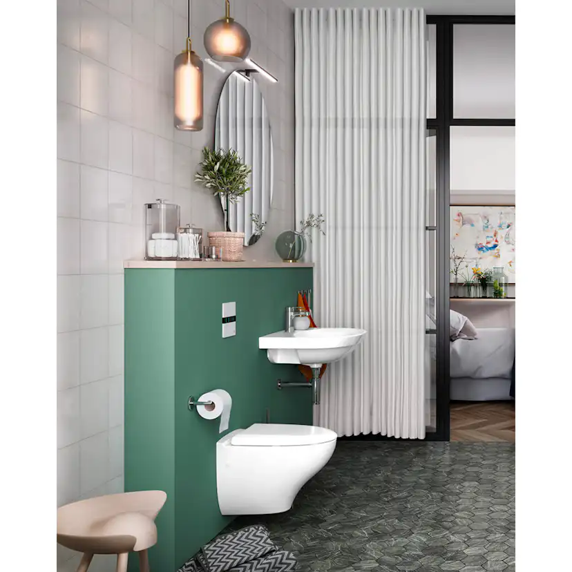 WC-SKÅL NAUTIC 1530 VÄGG-WC HF SLIM VIT Hårdsits