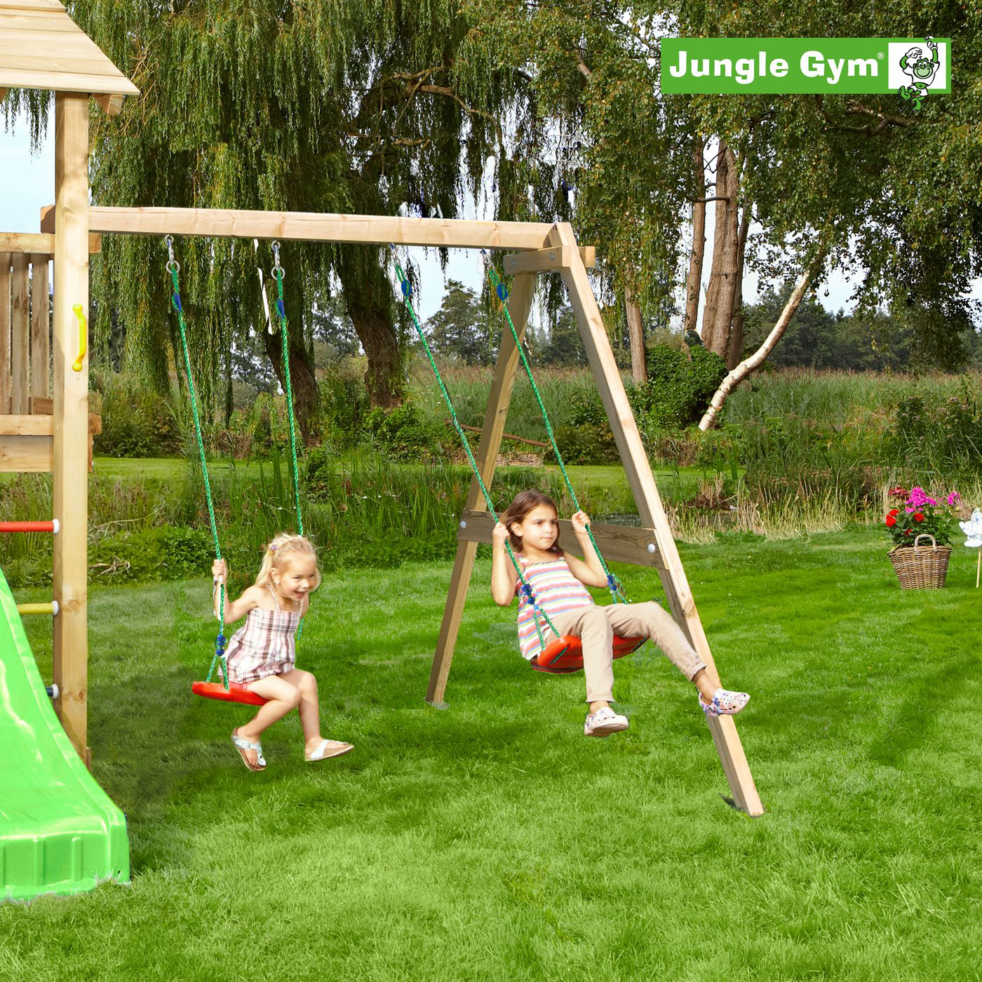 Gungmodul Jungle Gym Swing Modul X'tra Gungställning med Rutschkana