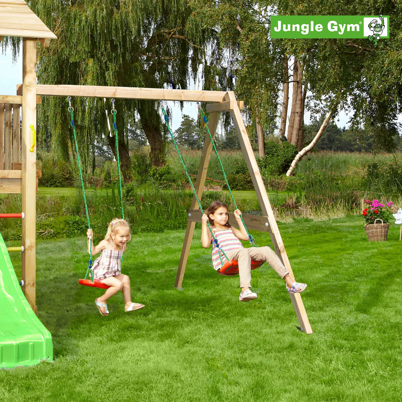 Gungmodul Jungle Gym Swing Modul X'tra Gungställning med Rutschkana