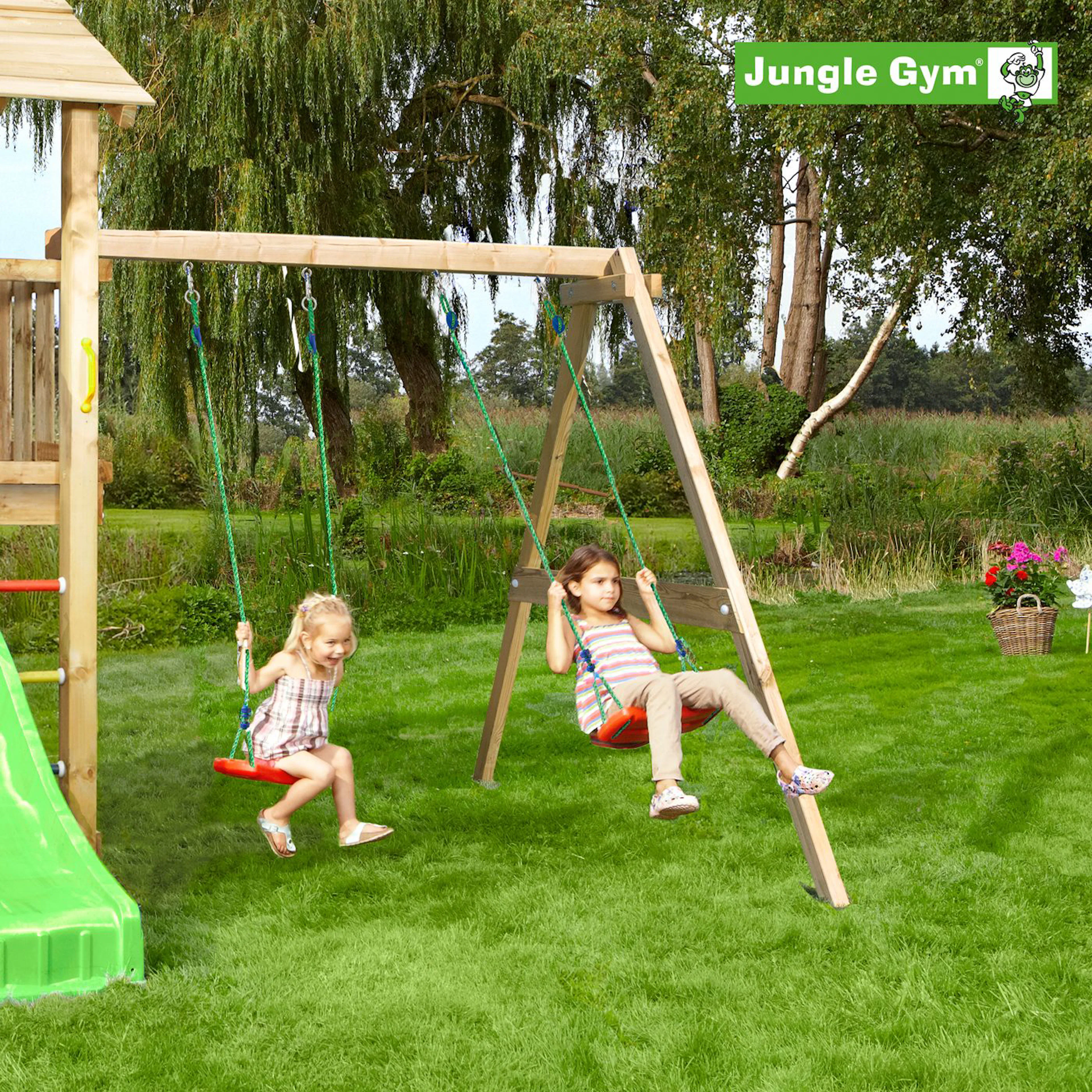 Gungmodul Jungle Gym Swing Modul X'tra Gungställning med Rutschkana