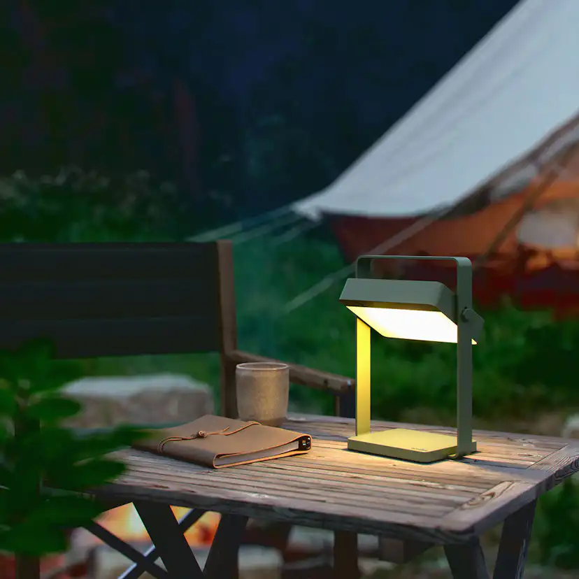 Saulio Solar | Uppladdningsbar Lampa | Olivgrön Grön