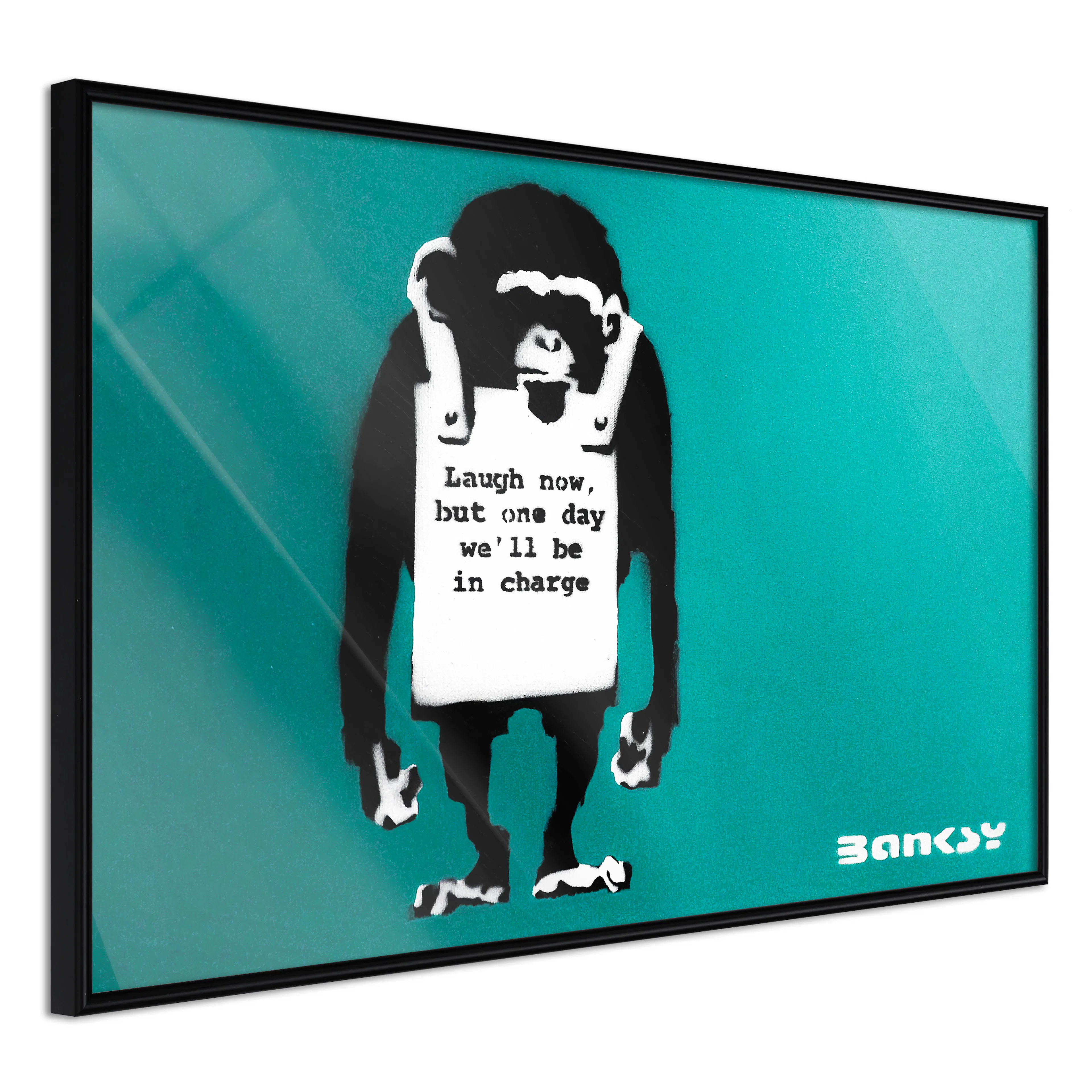 Affisch - Angry Monkey [Poster] 30x20 Svart ram, 30x20 cm