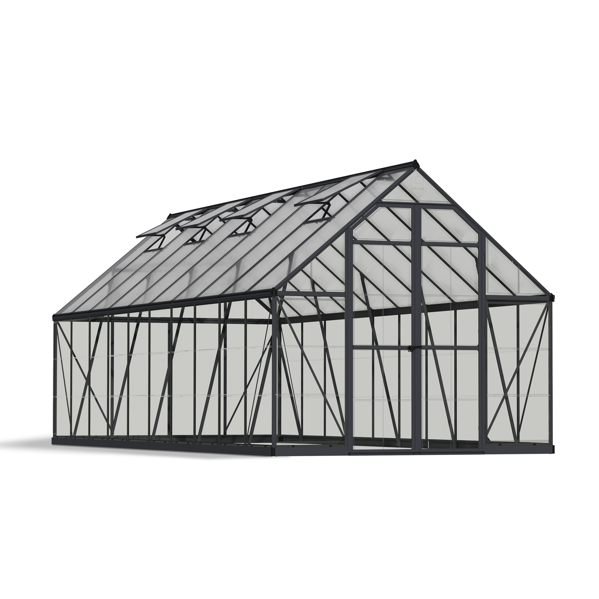 Canopia Cristalwall växthus 14.8 m² Grå Grå