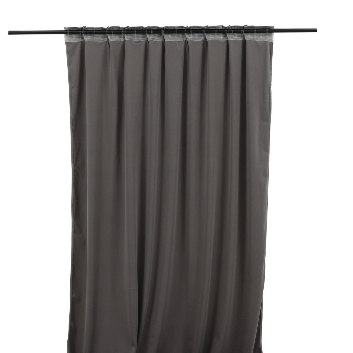 Mary Curtain Polyester/velvet - 2-pack - Grey / - 135*250 Grå