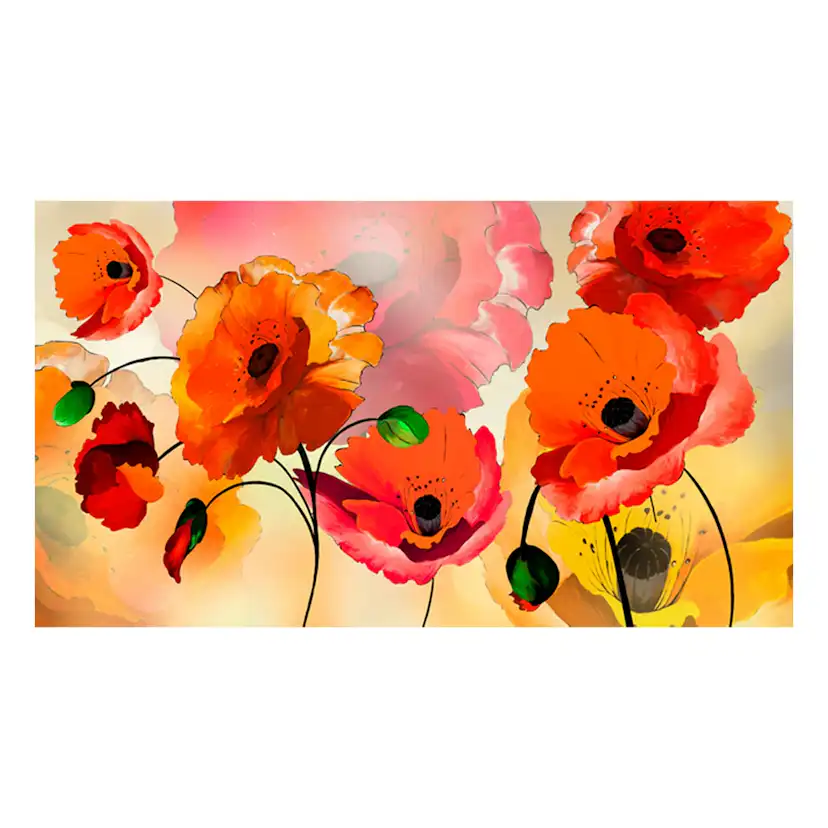 Fototapet Arkiio Självhäftande Velvet Poppies 490x280
