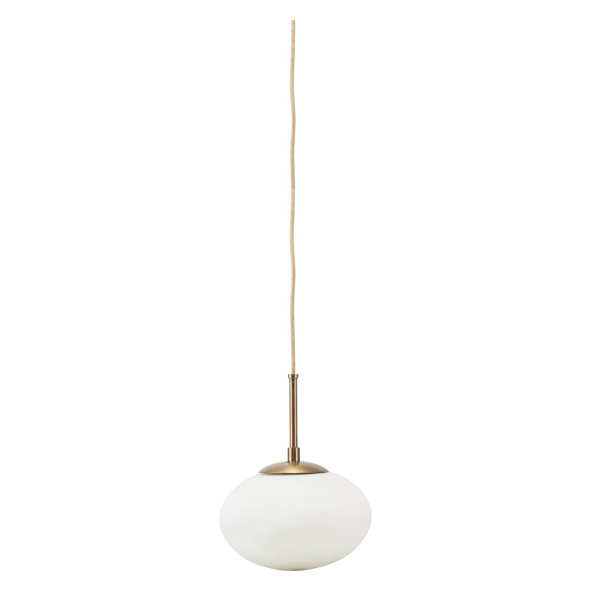 Lampa, Opal, Vit Vit/Mässing, Diameter: 220 mm