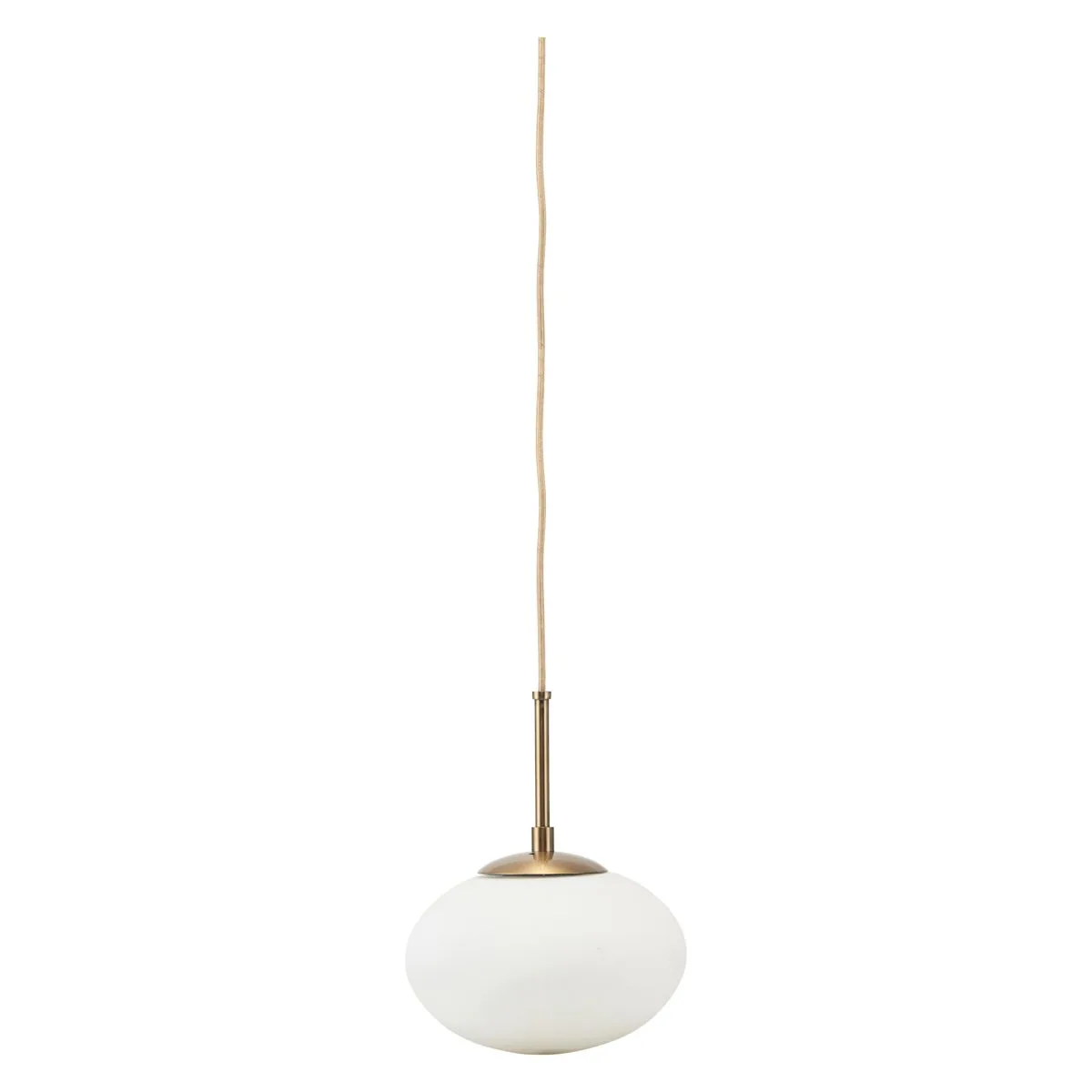 Lampa, Opal, Vit Vit/Mässing, Diameter: 220 mm