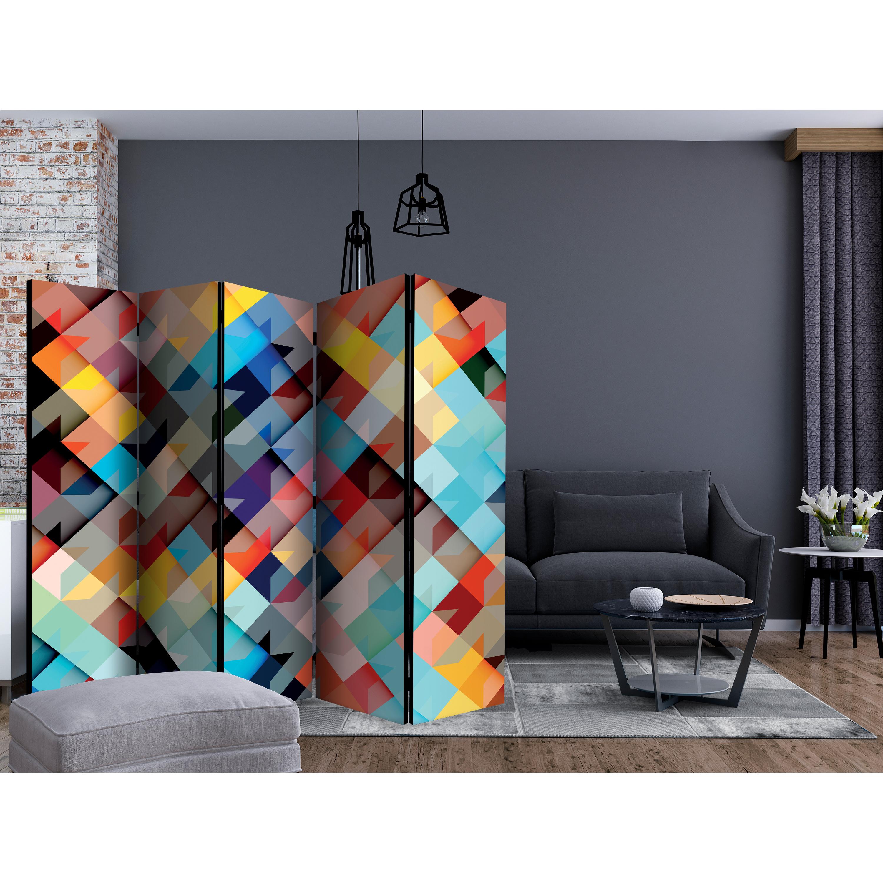 Rumsavdelare Skärmvägg Arkiio Colour Patchwork II 225x172 cm