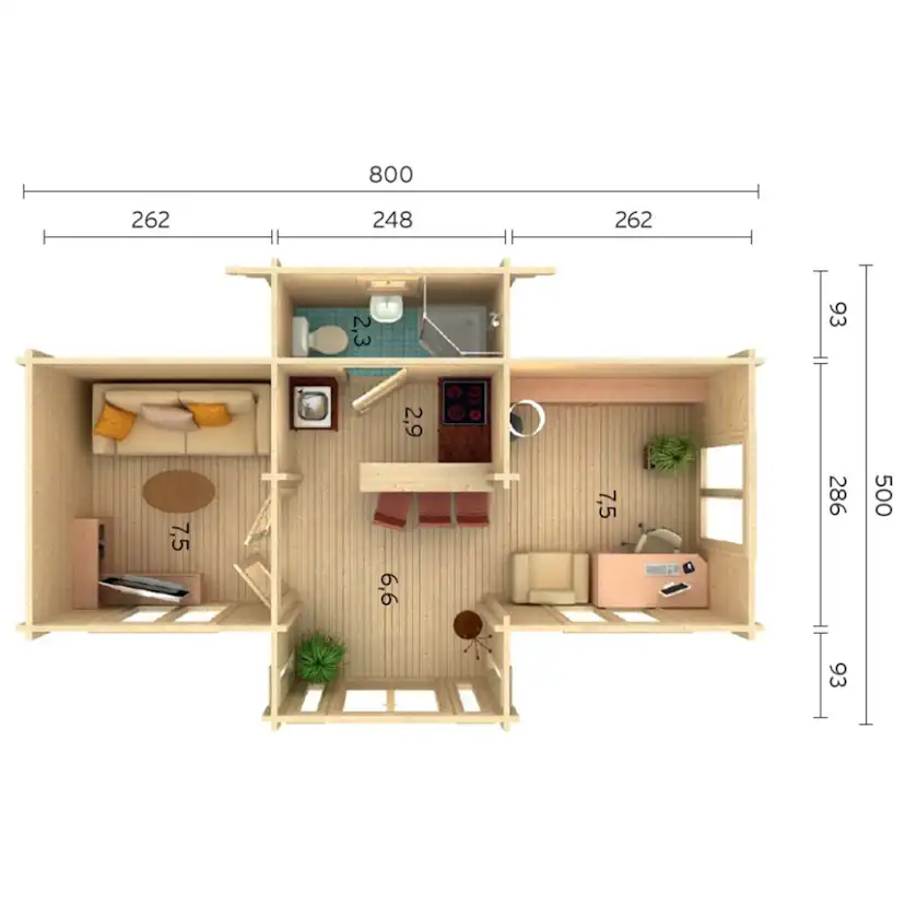 Stuga Palmako Anna 29,2 m2