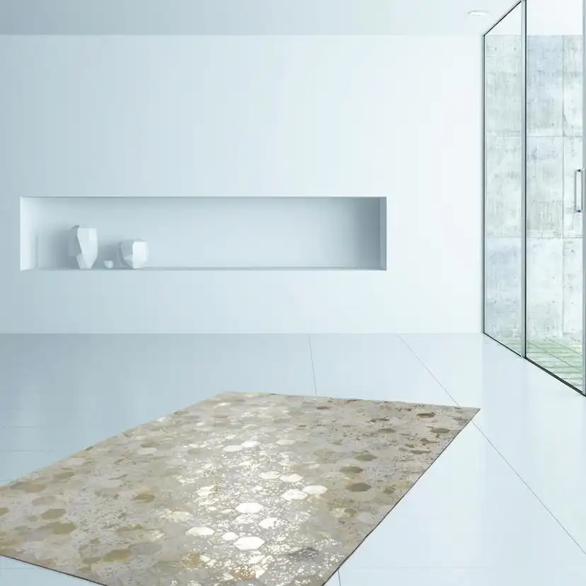 Tashthton Matta Pot Elfenben/Guld 120x170 cm 120x170 cm