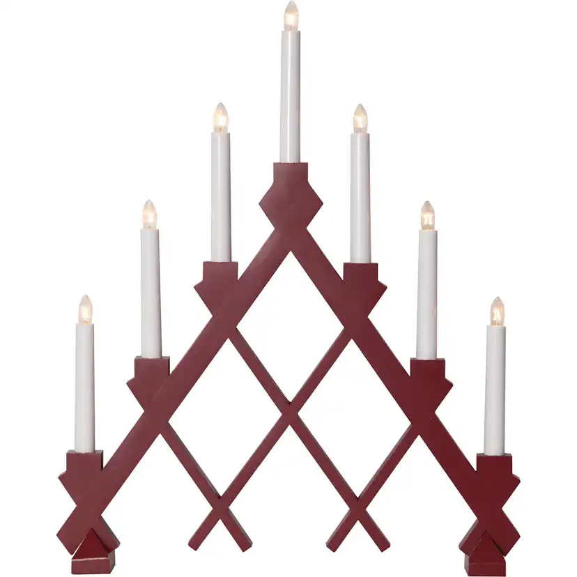 Ljusstake Rut Röd