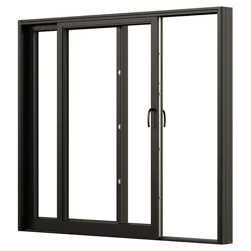 Skjutdörr NorDan Svanenmärkt NTech Aluminium 2-Delad BlackLine Svart