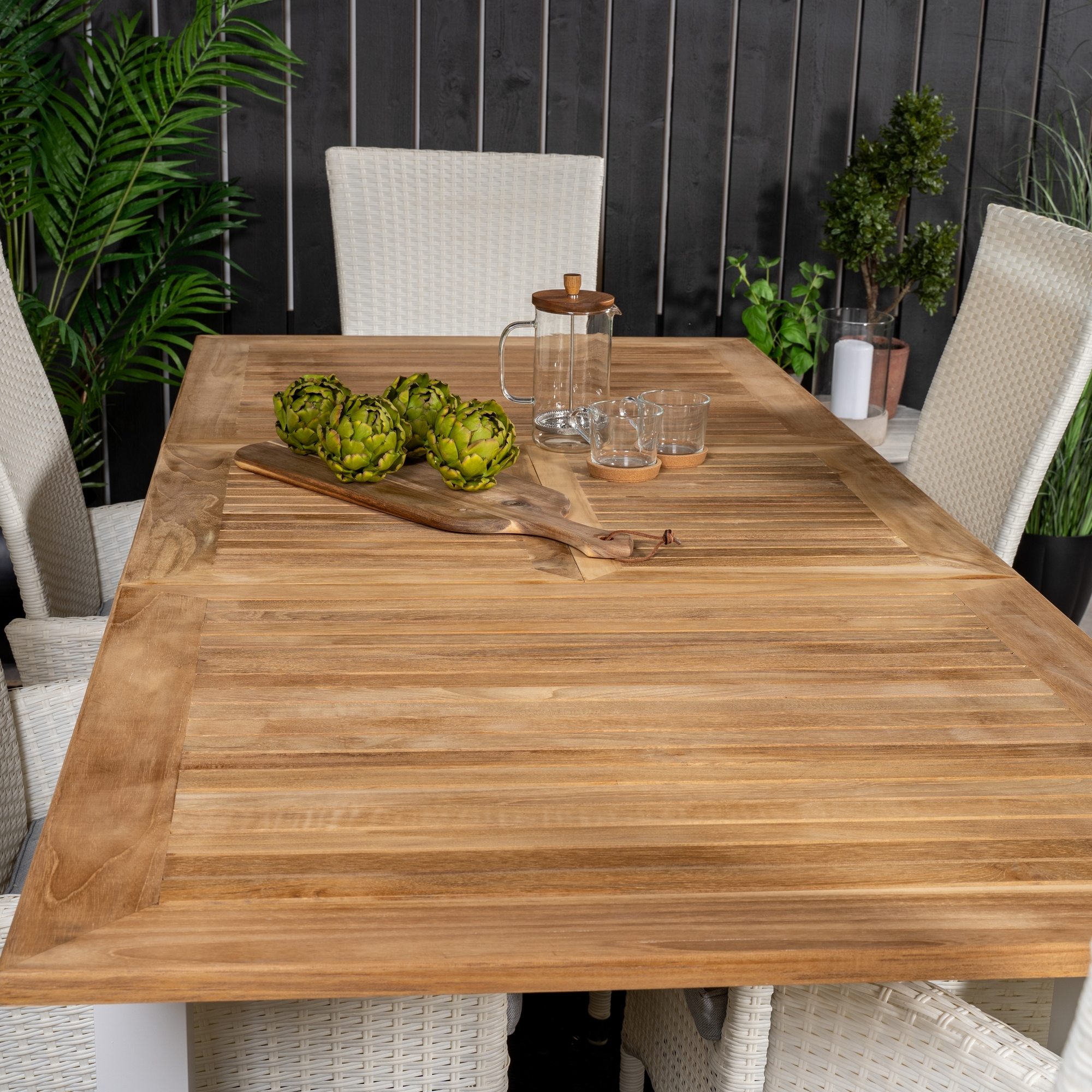 Matgrupp Venture Home Perla 152/210 med 6 Pishi Matstolar