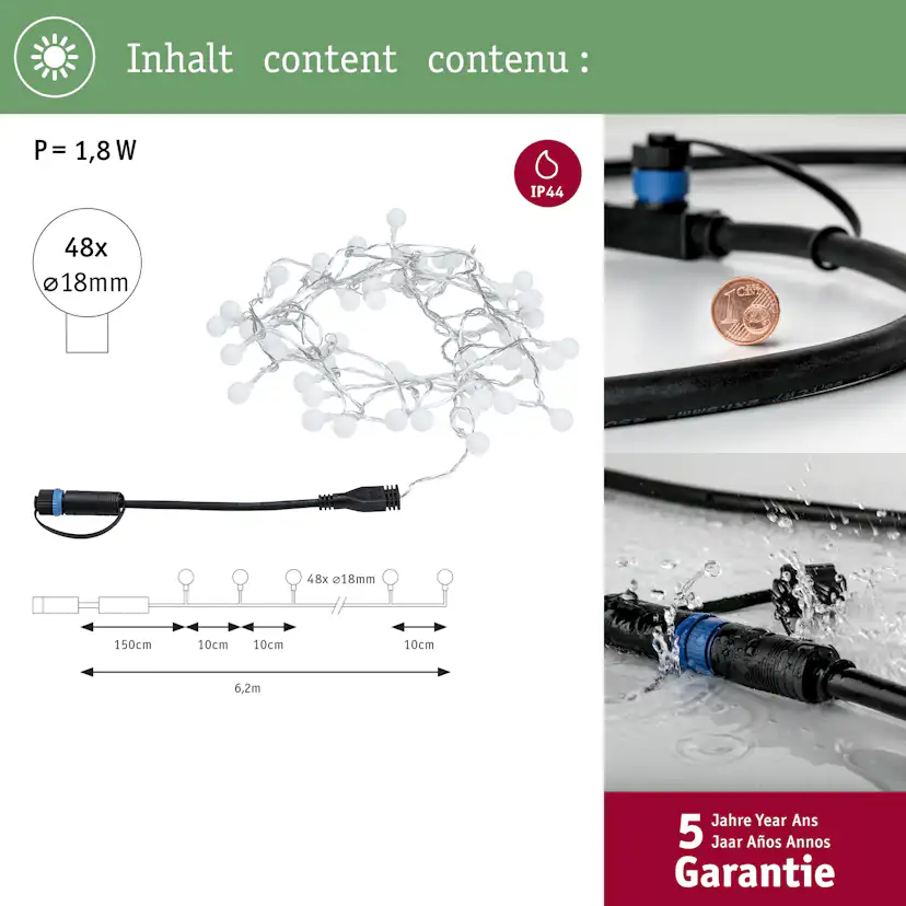 Ljusslinga LED Paulmann Fairy Lights Plug & Shine IP44 24V