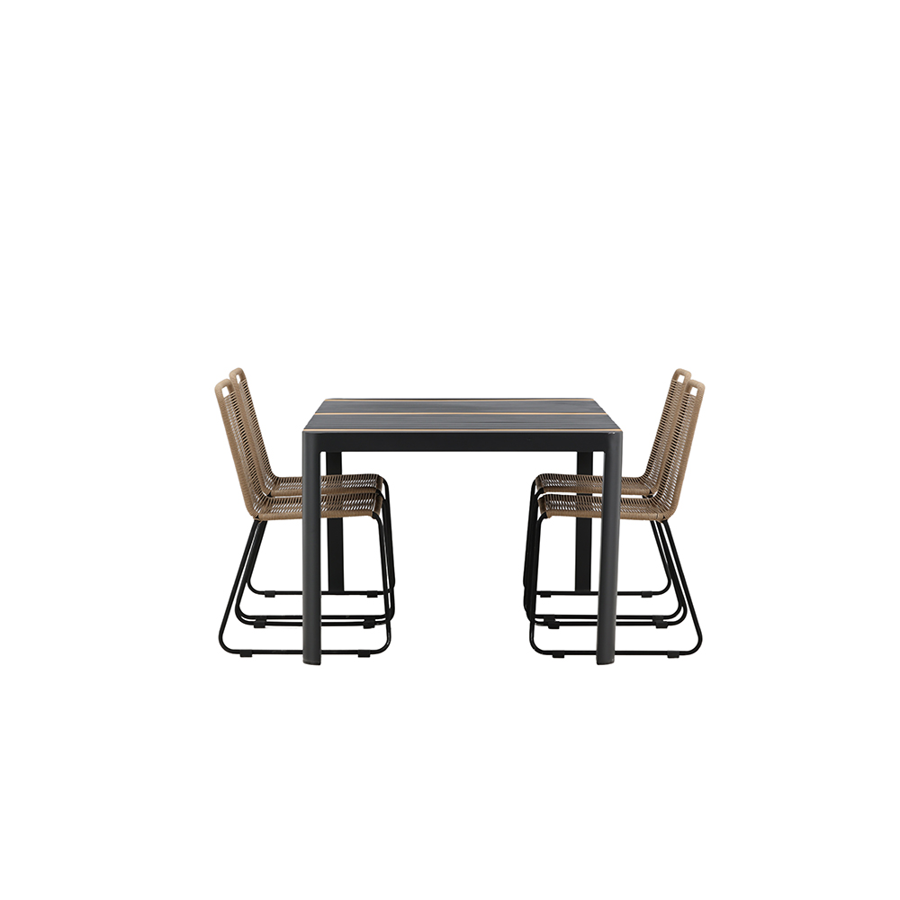 Matgrupp Utomhus Venture Home Togo 150x100 cm med 4 Lindos Trädgårdsstolar