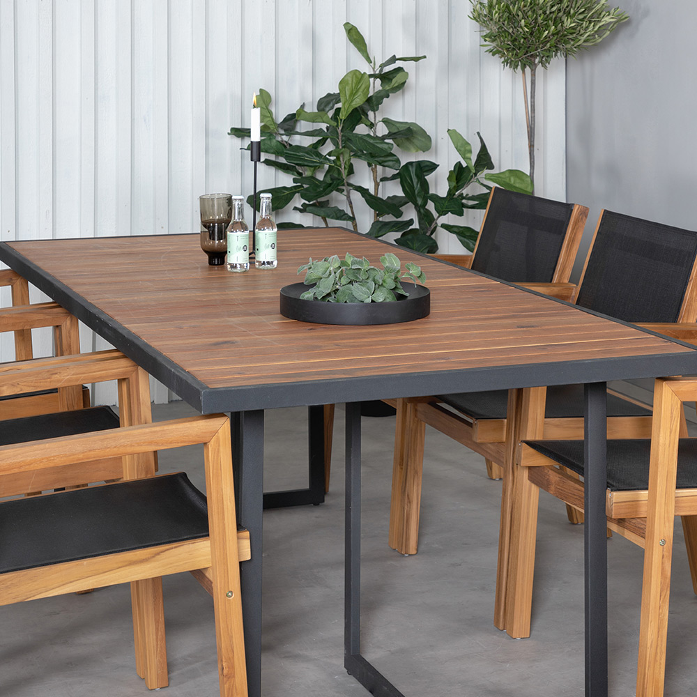 Matgrupp Venture Home King med 6 Veni Stapelbara Matstolar