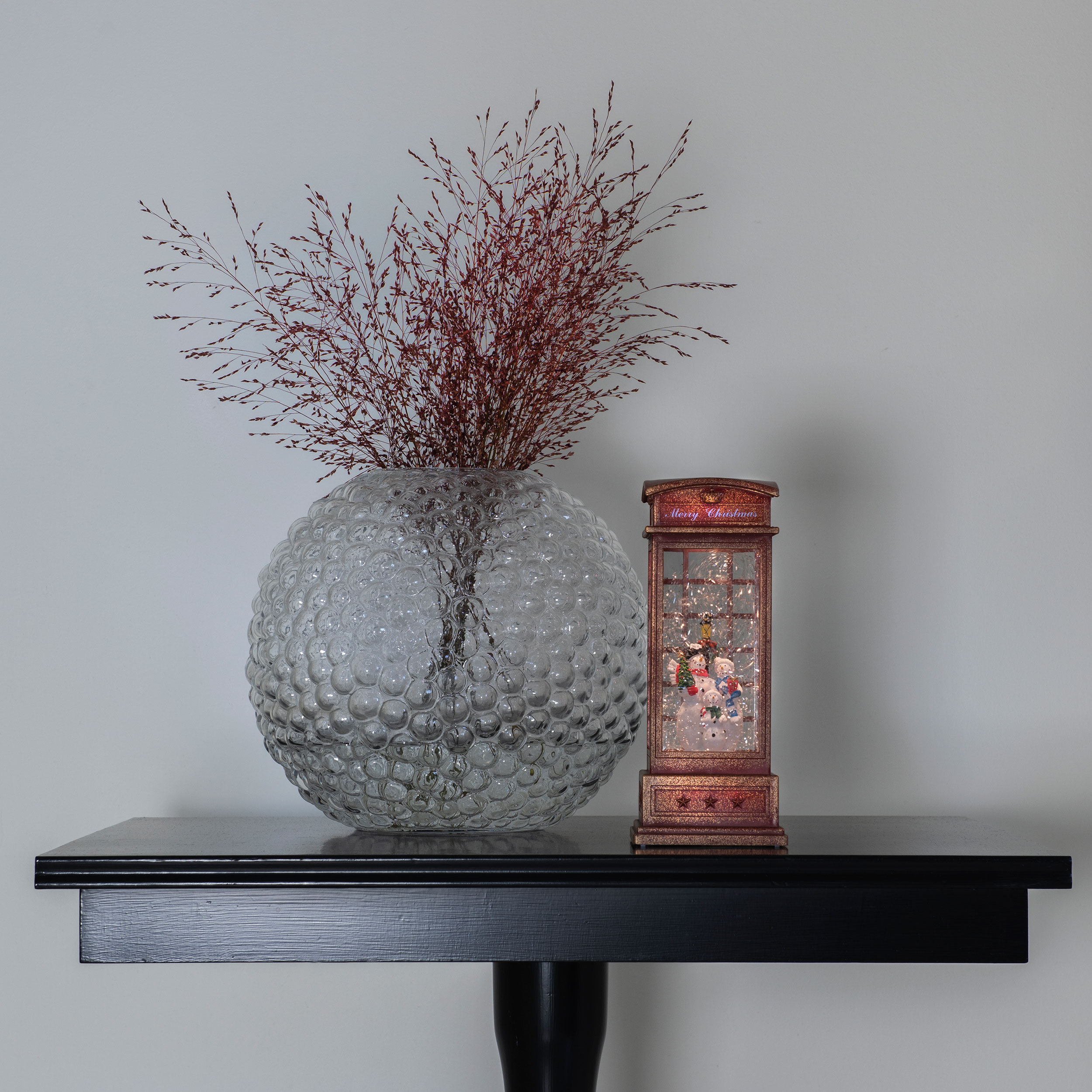 Dekorationsbelysning Julfigur Gnosjö Konstsmide Vattenfylld Telefonkiosk Snögubbefamilj