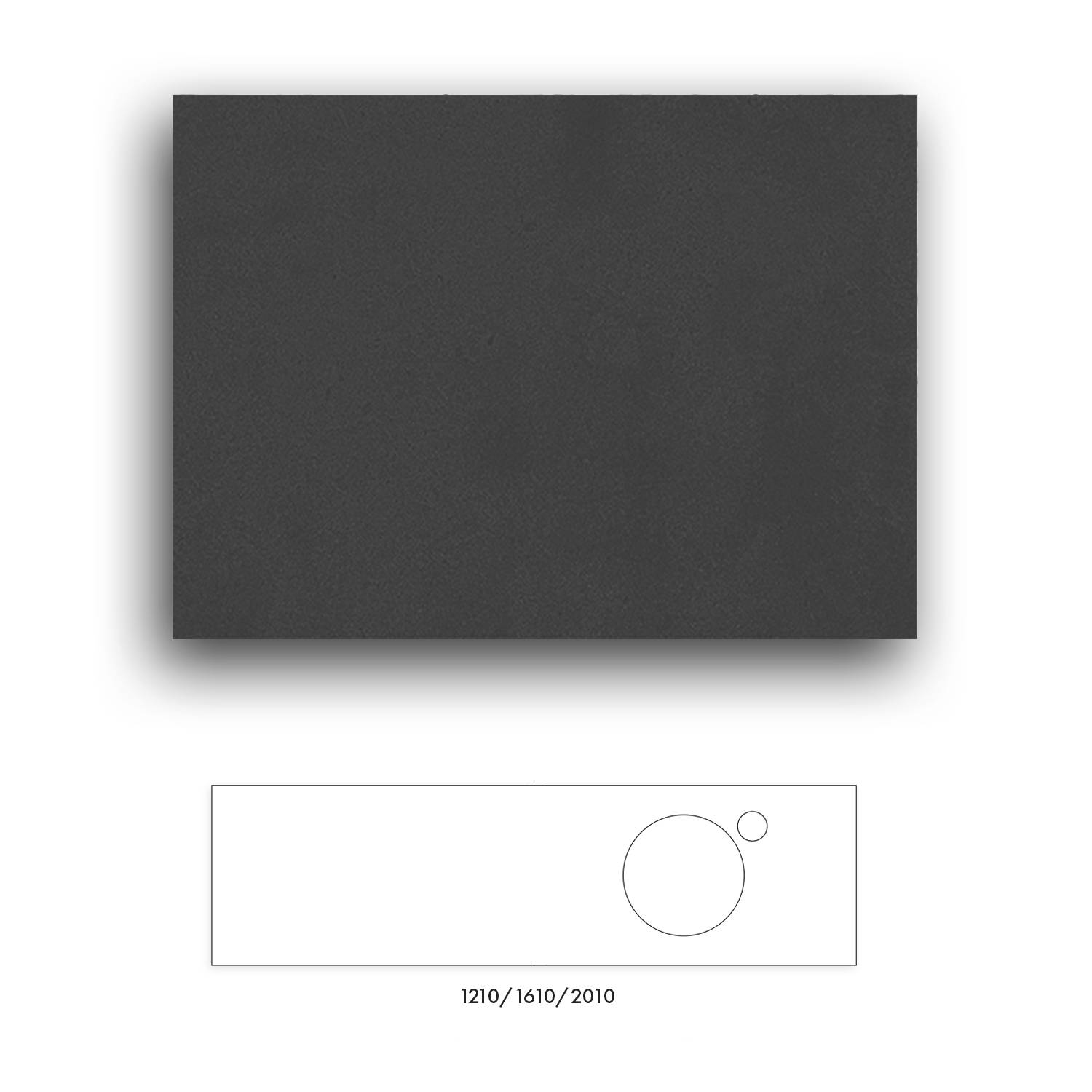Bänkskiva Macro Design Crown+ Dekton  1610 till Tvättställsskåp Crown