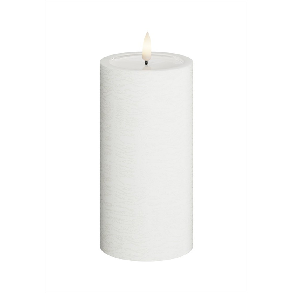LED-Blockljus UNIQUE Candles 7,5x15 cm