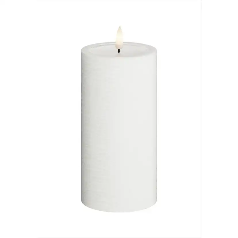 LED-Blockljus UNIQUE Candles 7,5x15 cm