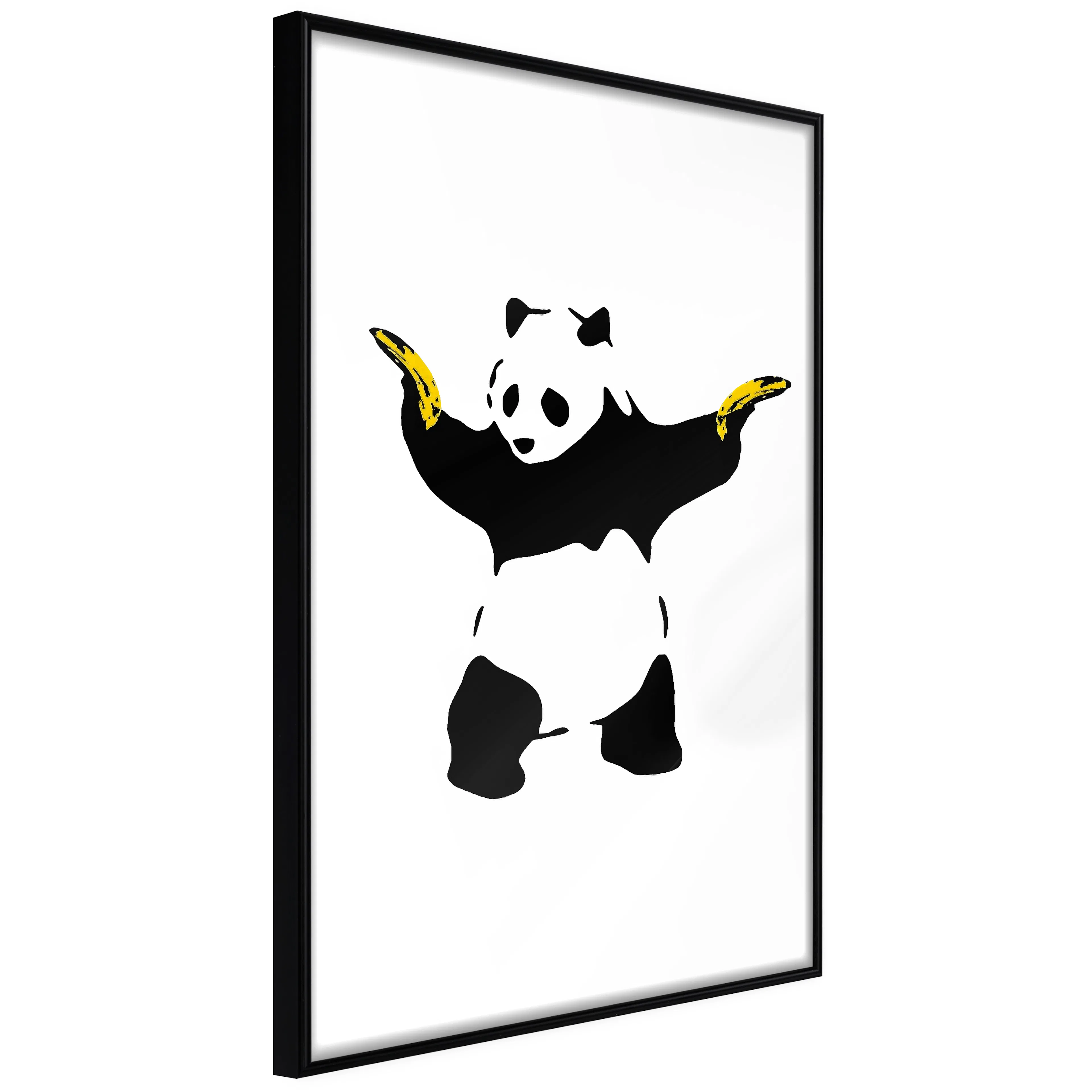 Affisch - Panda with Guns [Poster] 30x45 Svart ram, 30x45 cm