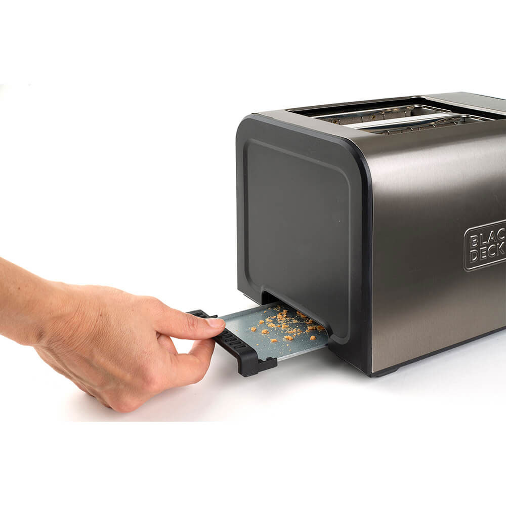 Brödrost BLACK+DECKER 2-Skivor Borstat stål