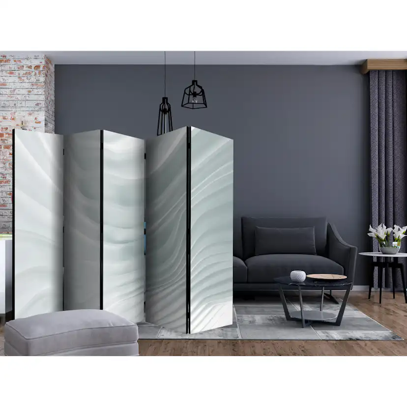 Rumsavdelare Skärmvägg Arkiio Waving White II 225x172 cm