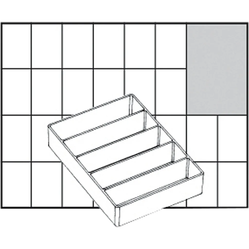 Lådinsats Raaco Nr. A75 Low H24 mm Stl 109x79 mm 1 St