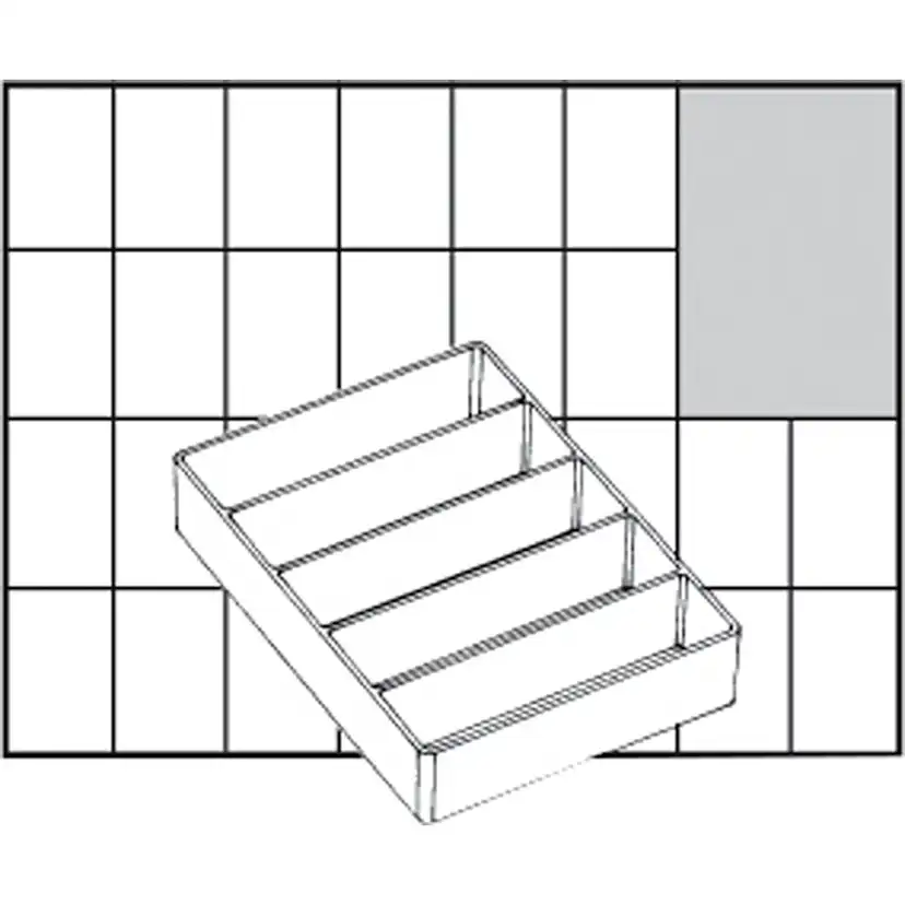 Lådinsats Raaco Nr. A75 Low H24 mm Stl 109x79 mm 1 St