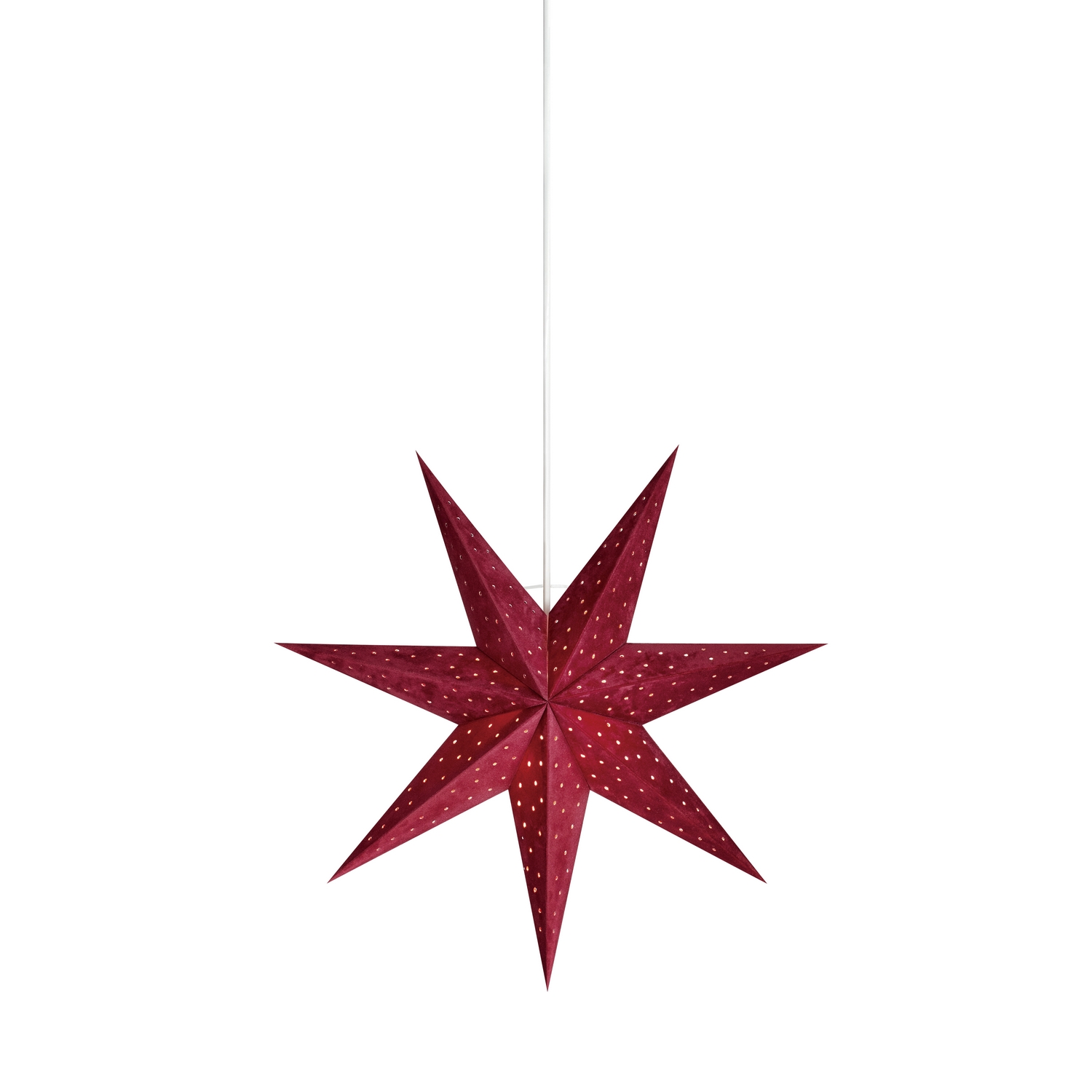 Adventsstjärna Markslöjd Velours Pendant Star 45 cm