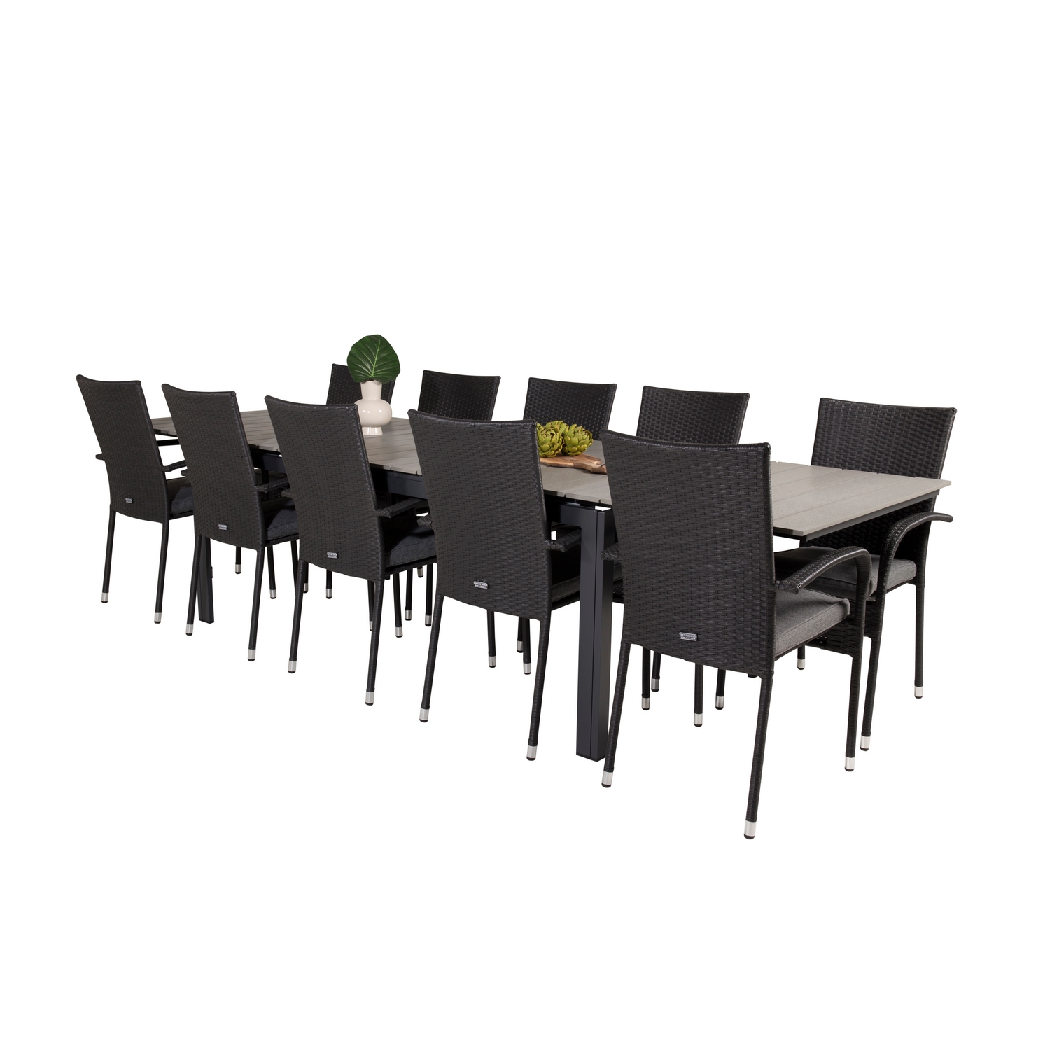 Matgrupp Venture Home Lova 224/324 med 10 Asta Karmstolar