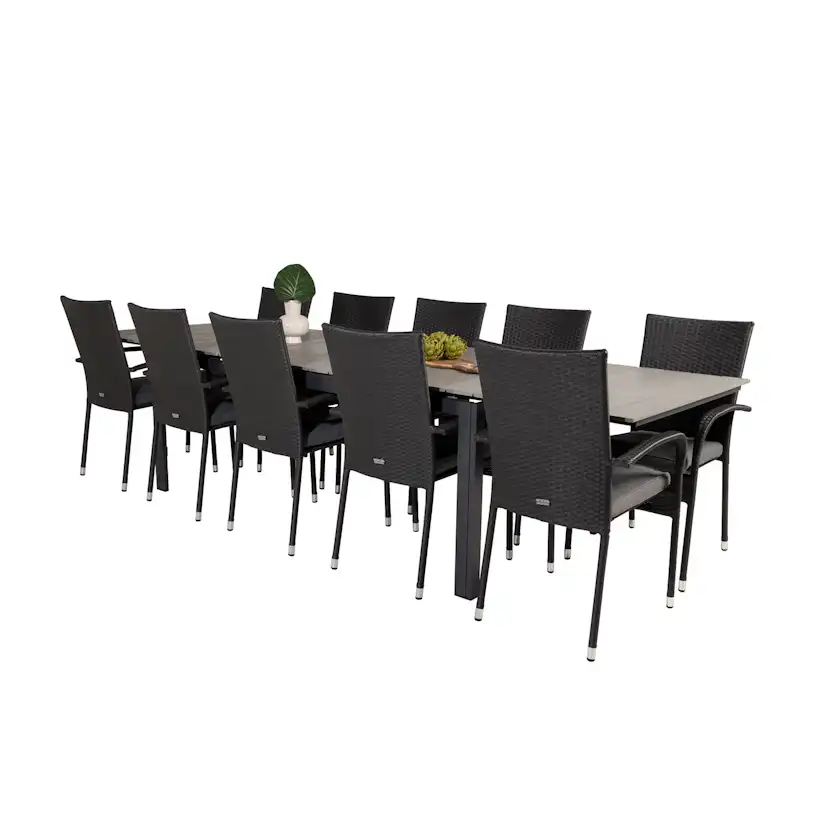 Matgrupp Venture Home Lova 224/324 med 10 Asta Karmstolar