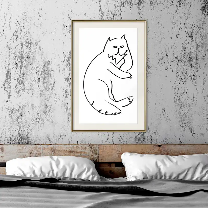 Poster Artgeist Affisch Cat Relaxing